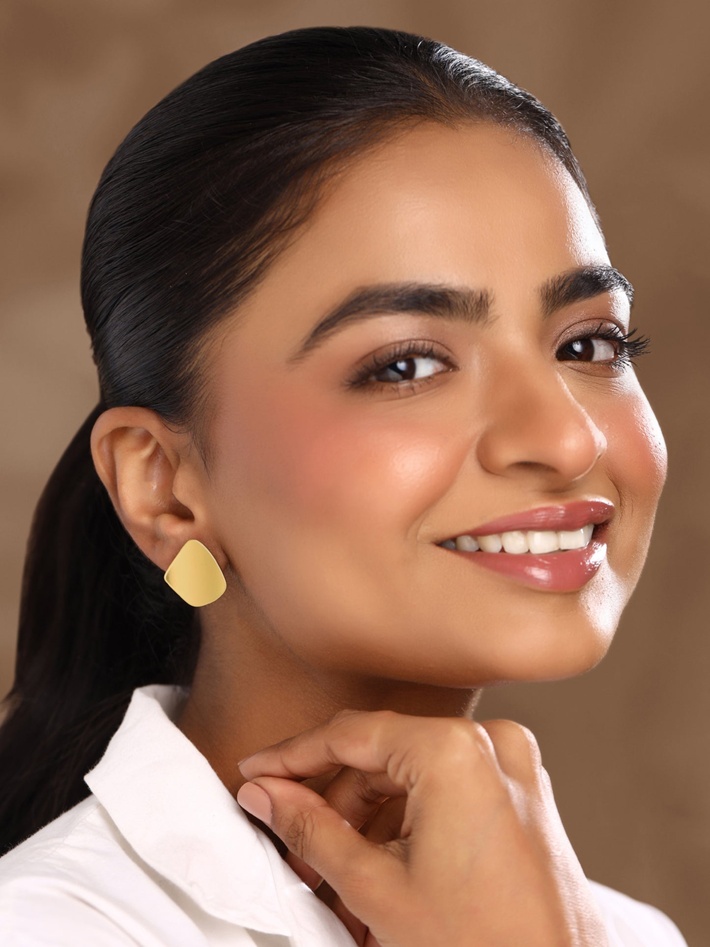 Yellow Chimes pearl studded earrings - elegant for weddings