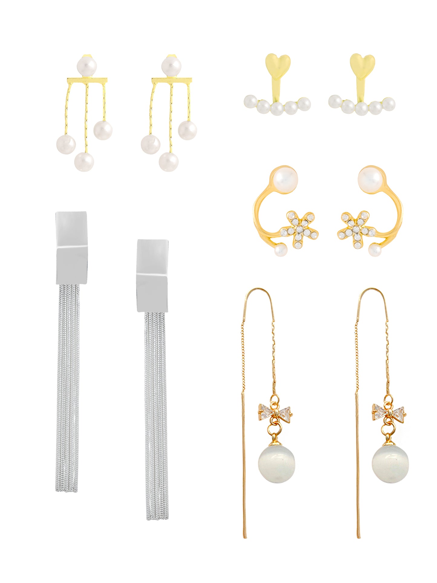 Yellow Chimes pearl studded earrings - anniversary gift option