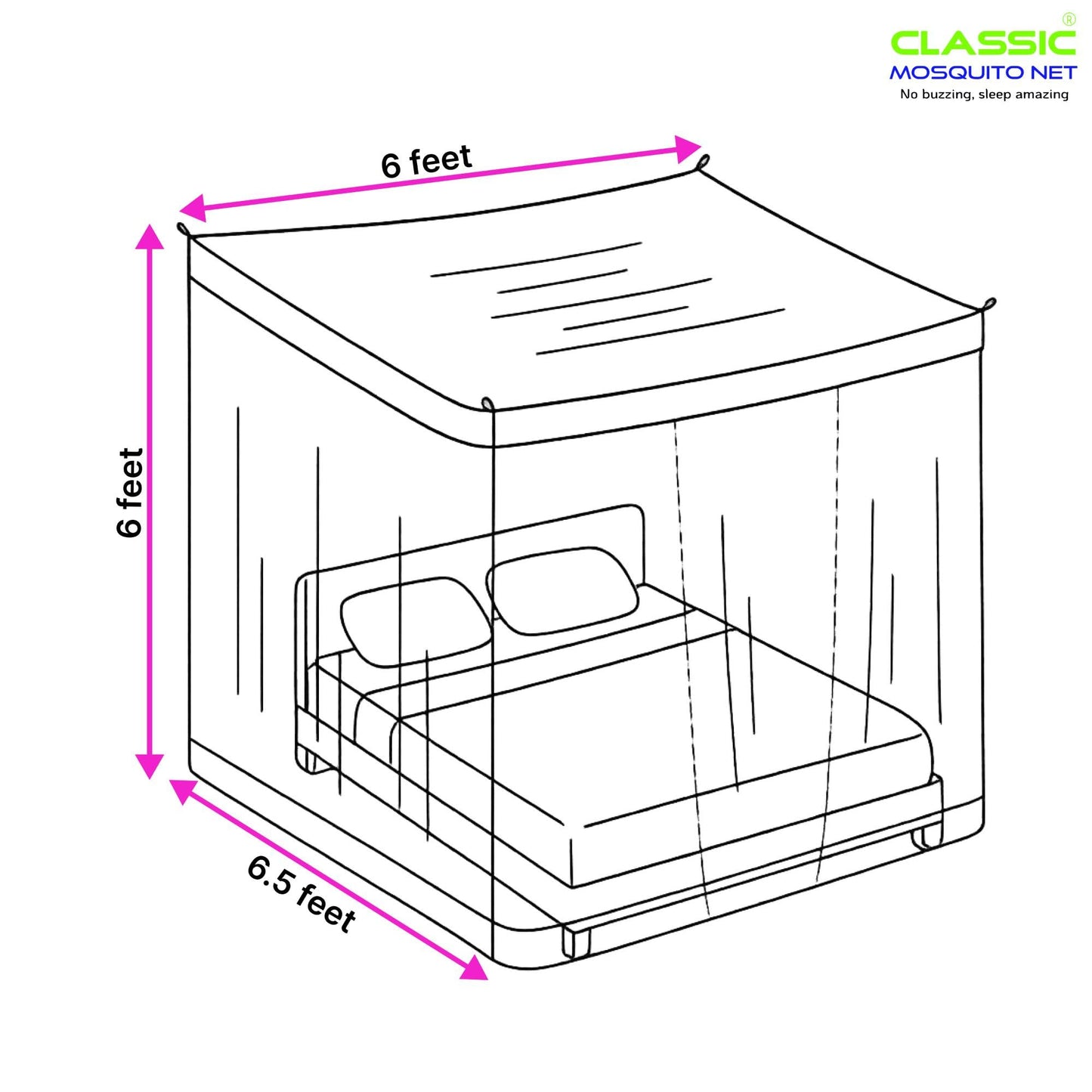 Classic Mosquito Net foldable - Easy to store and carry