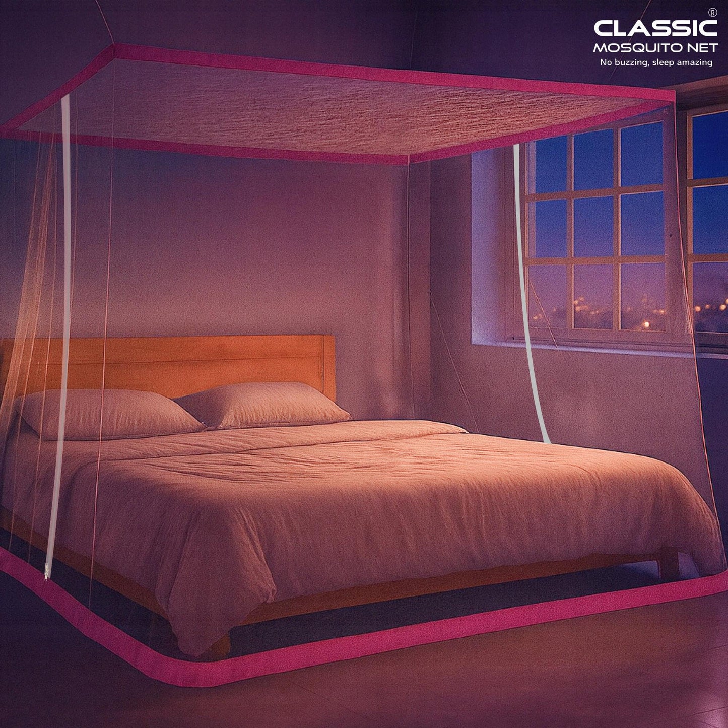 Classic Mosquito Net pink - Perfect for travel accommodation