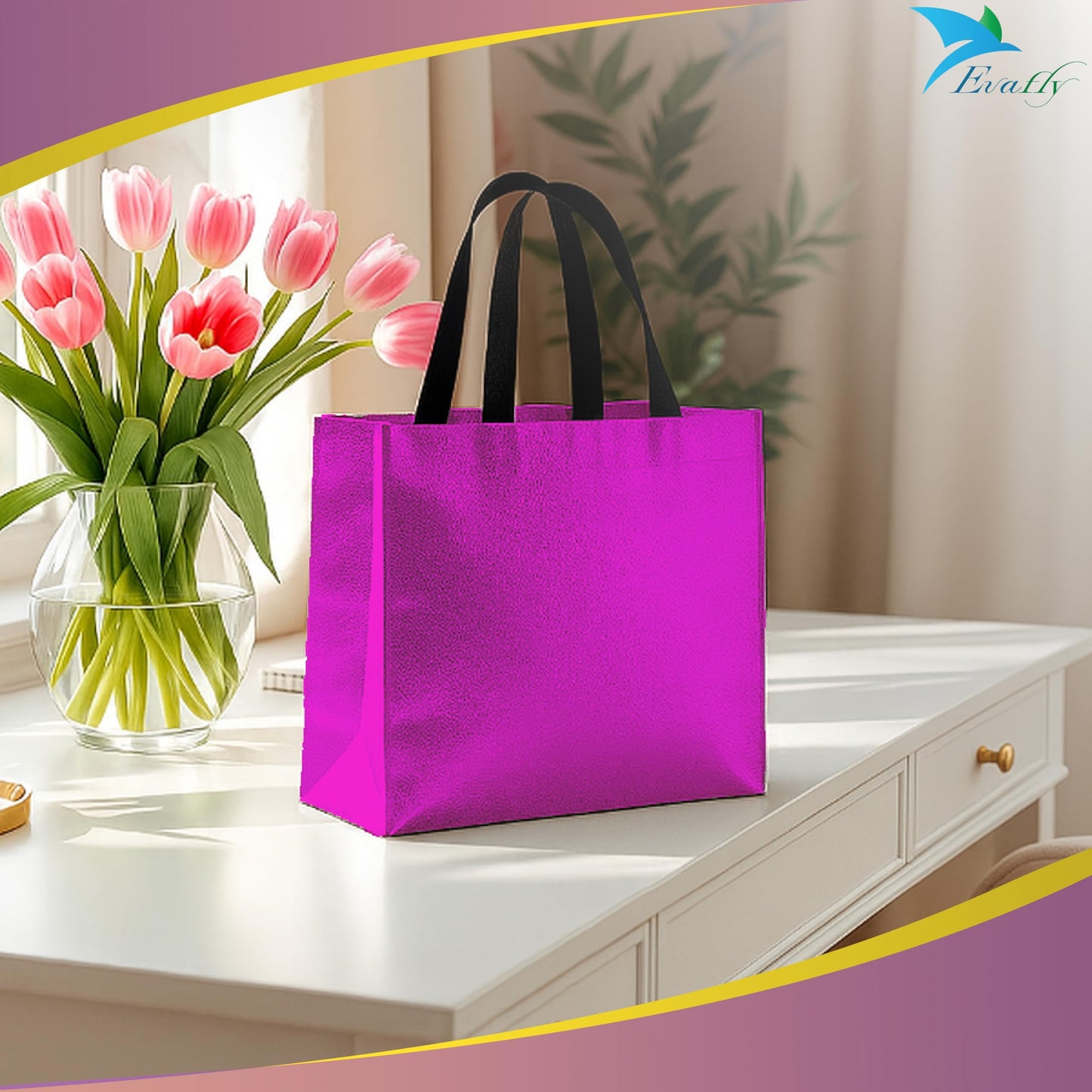 Evafly reusable gift bags - corporate event favor bags