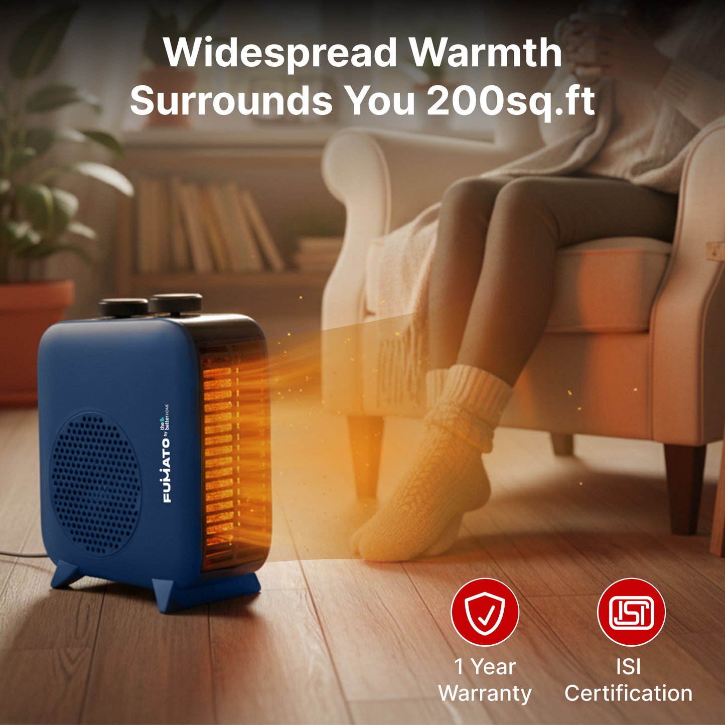 Fumato 2000W Electric Heater - Cozy office heater