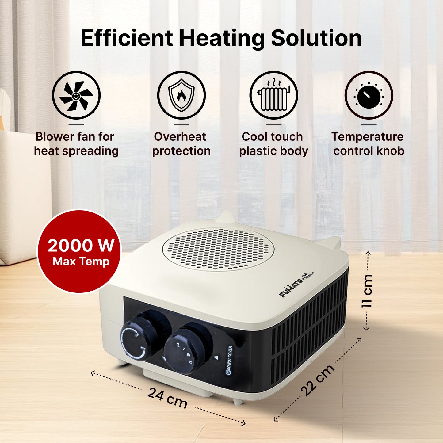 Fumato electric heater - efficient heating for offices