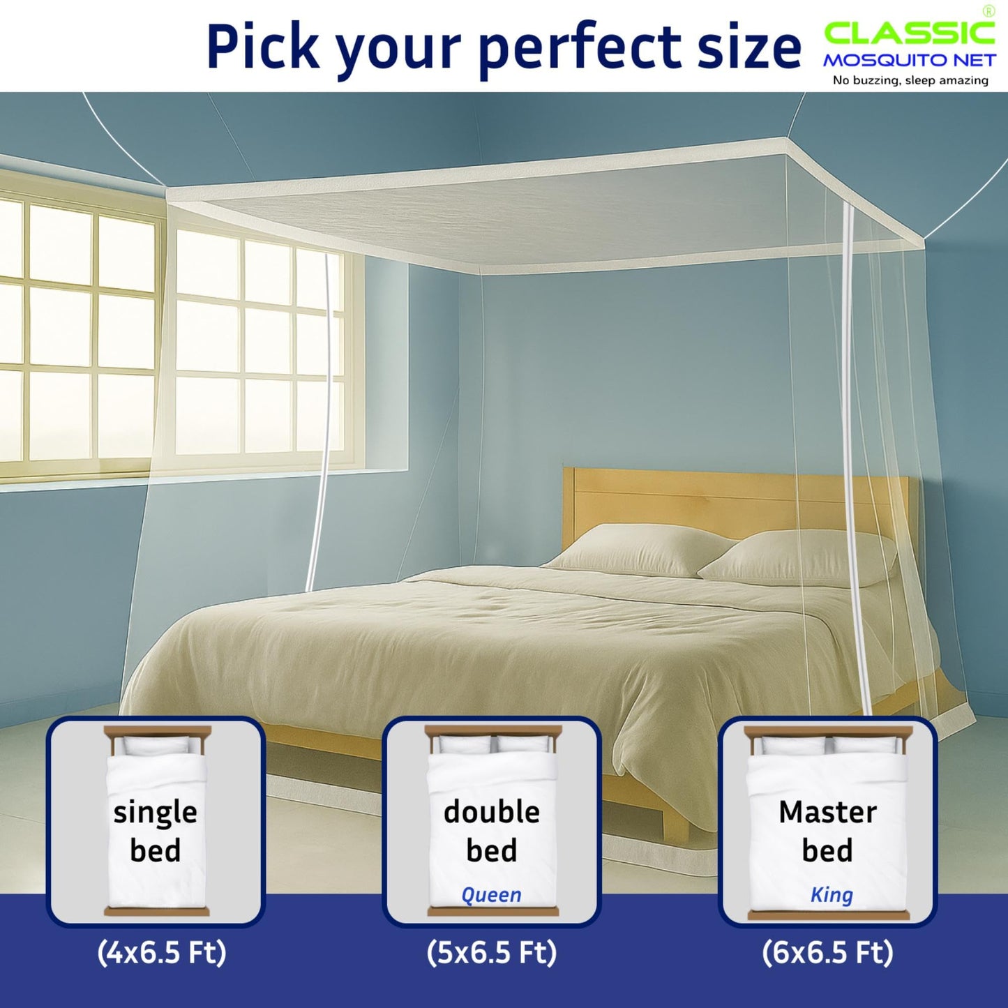 Classic Mosquito Net - Durable polyester mesh for comfort