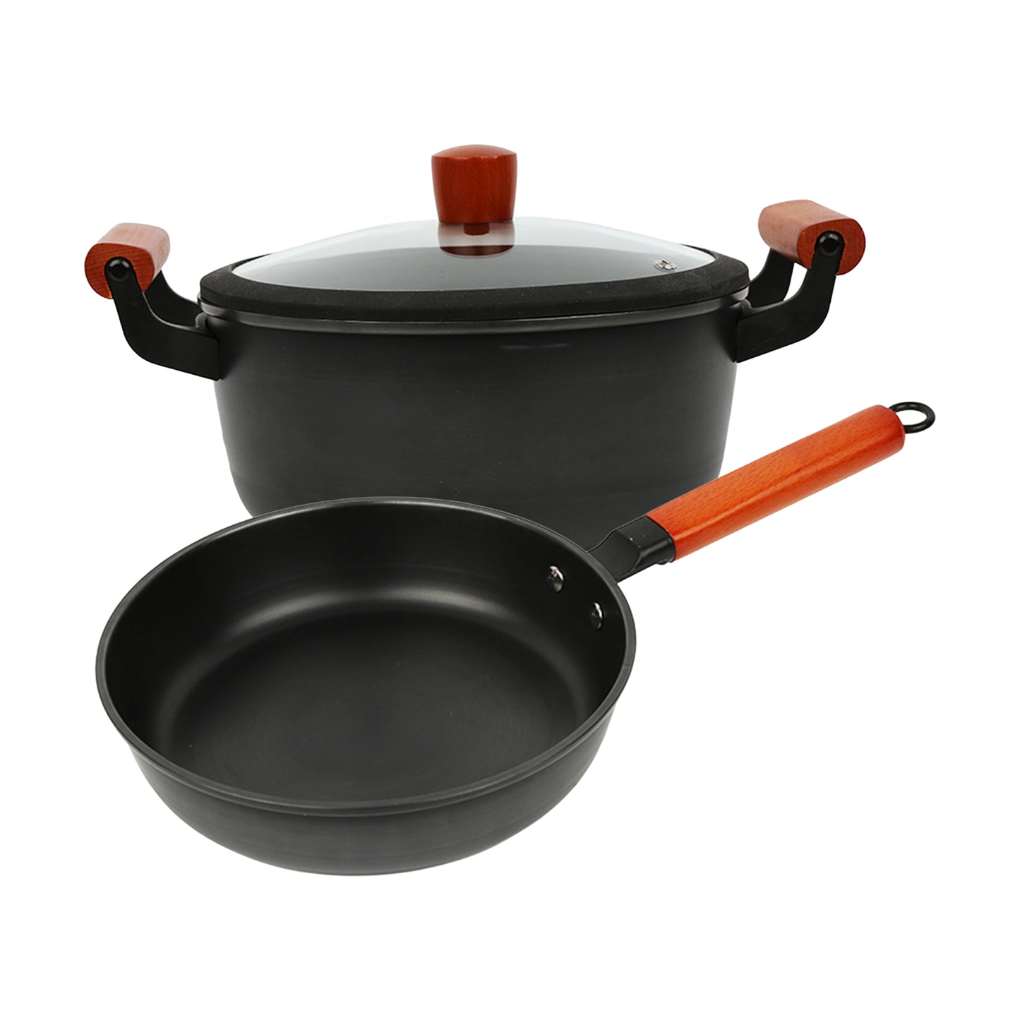 The Better Home cast iron frying pan - features a glass lid for monitoring