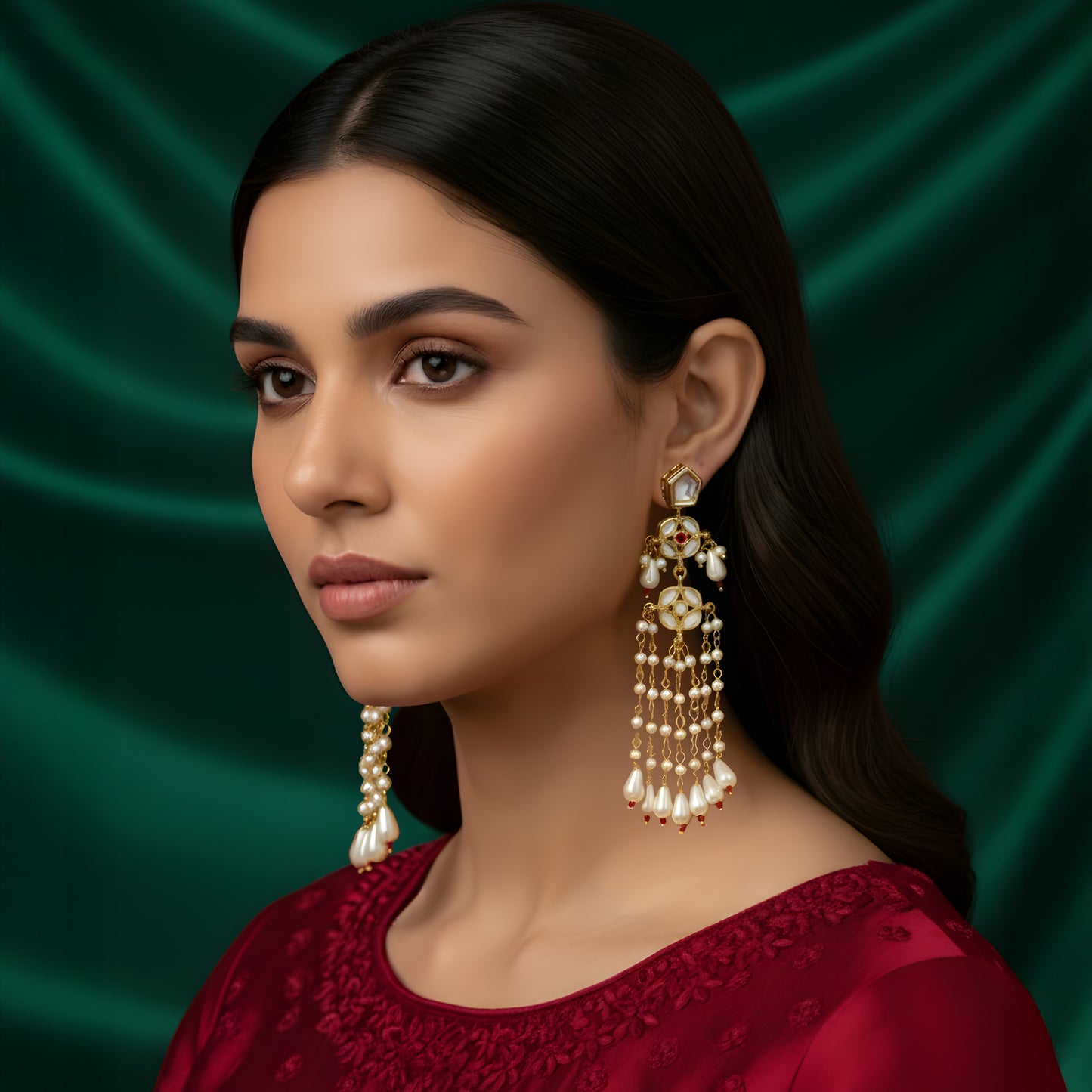 Yellow Chimes Kundal earrings - cultural events