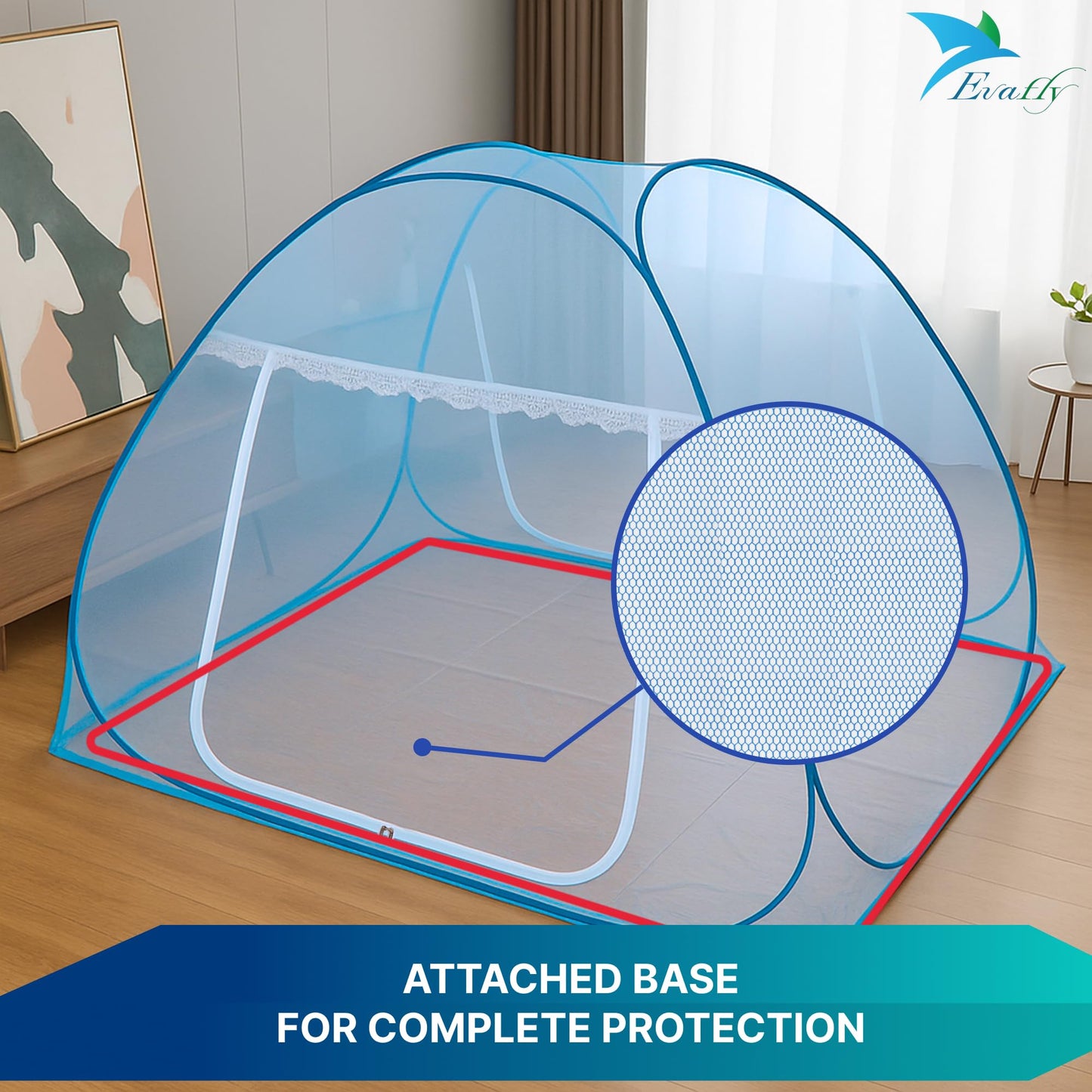 Evafly foldable mosquito net - convenient storage