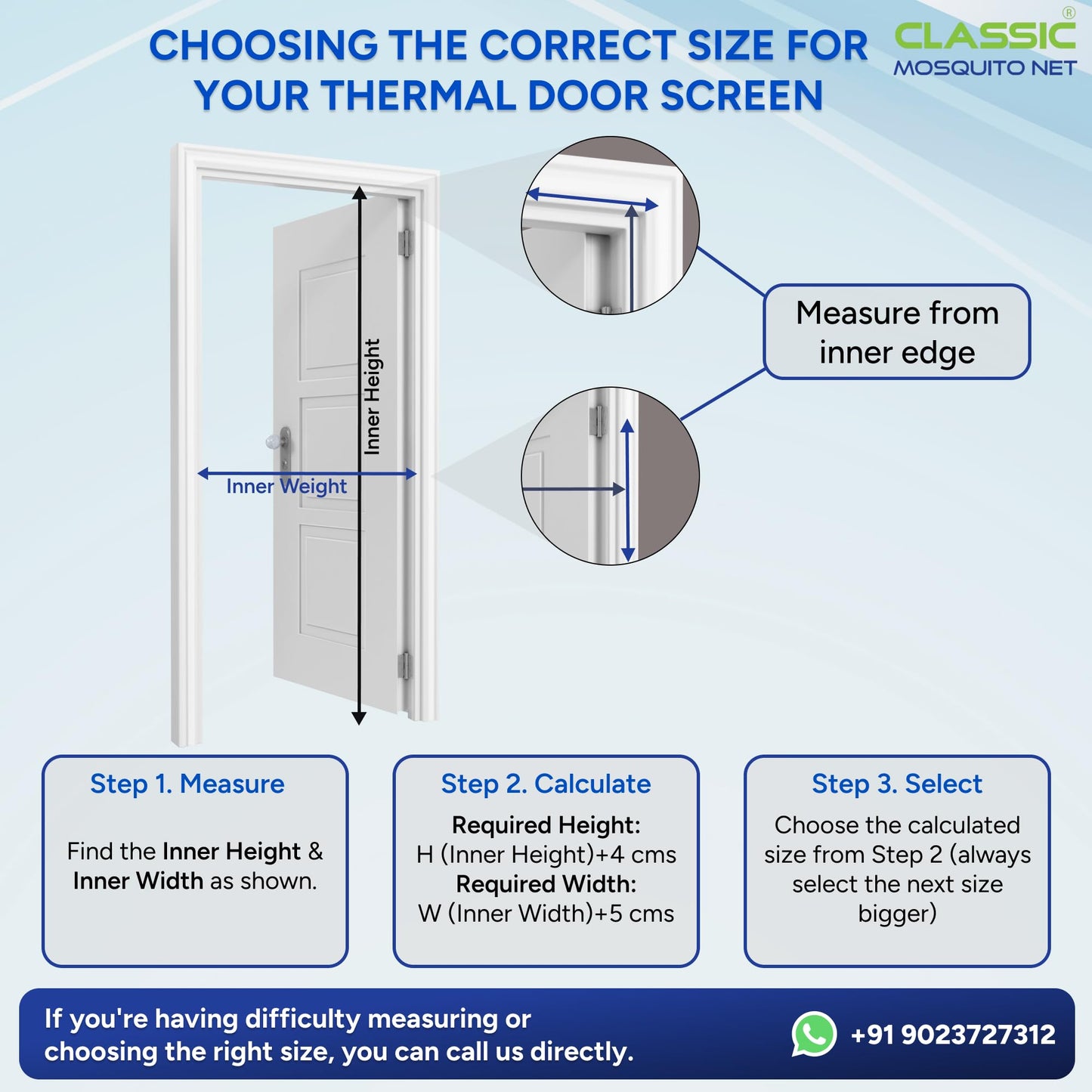 Classic Mosquito Net AC Door Curtain - Dust protection for indoor spaces