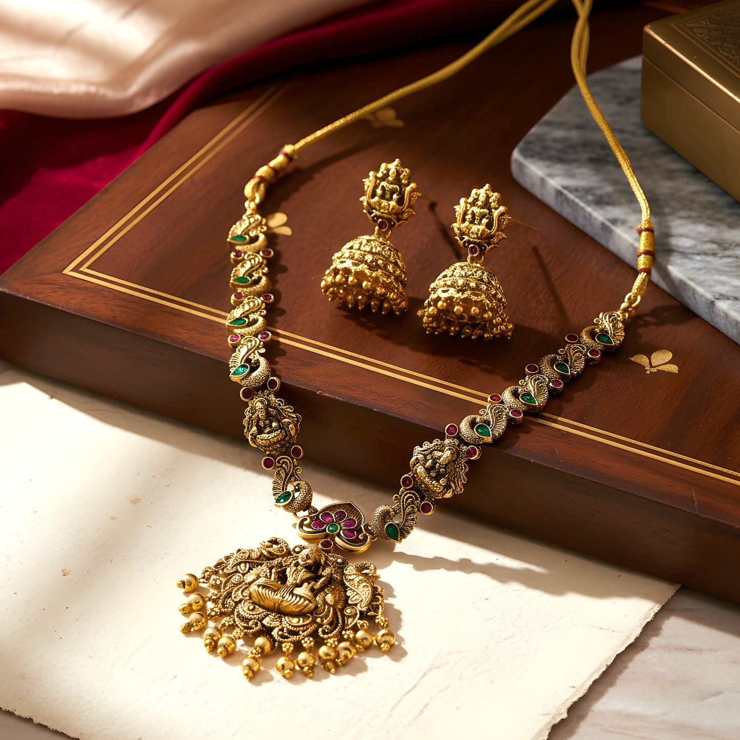 Yellow Chimes matching jhumka earrings - ethnic wear events