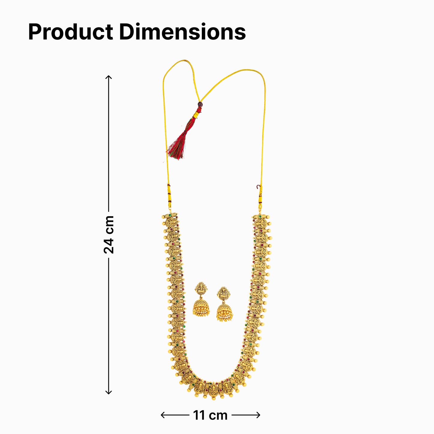 Yellow Chimes Temple Style Necklace - festive outfits accessorizing