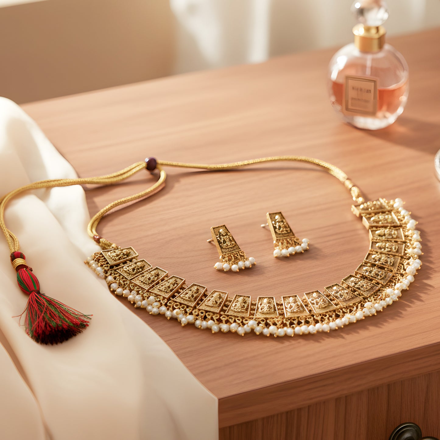 Yellow Chimes jewellery set - traditional festive occasion