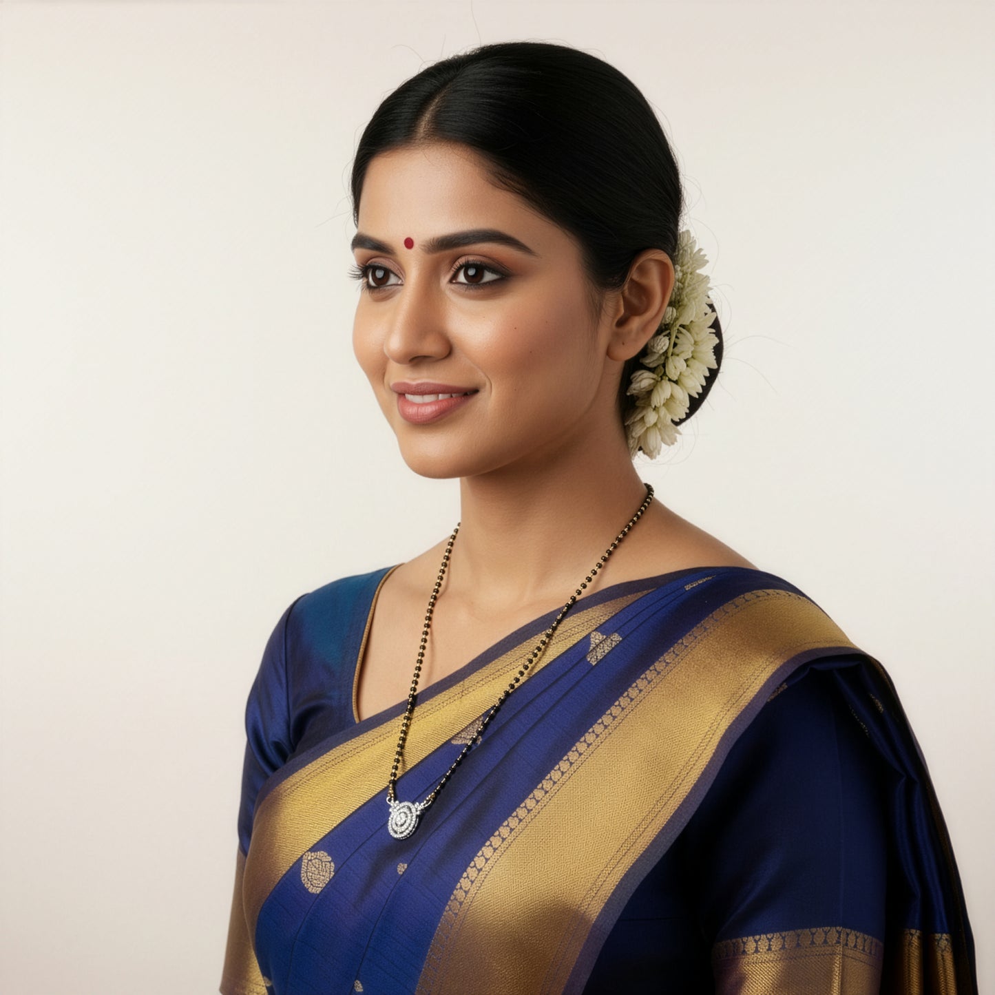 Yellow Chimes zircon studded mangalsutra - wedding gift