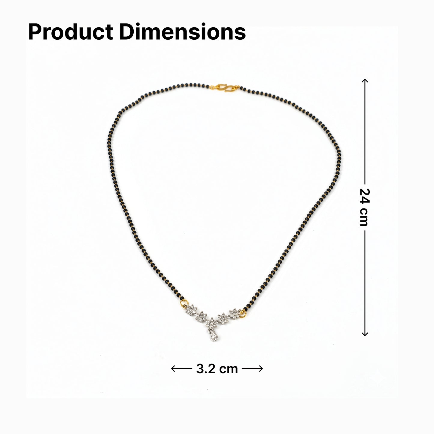 Yellow Chimes zircon studded mangalsutra - traditional accessory for women