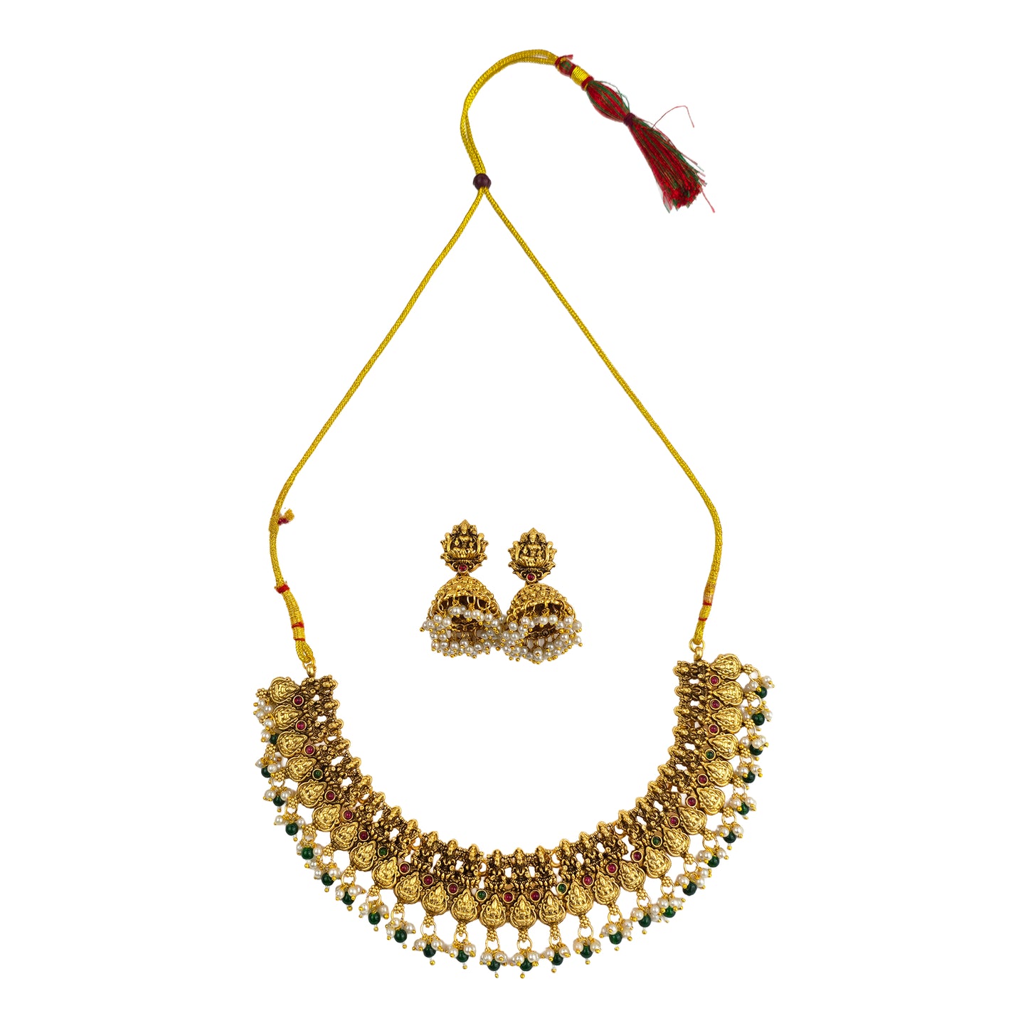 Yellow Chimes antique gold earrings - party outfit complement