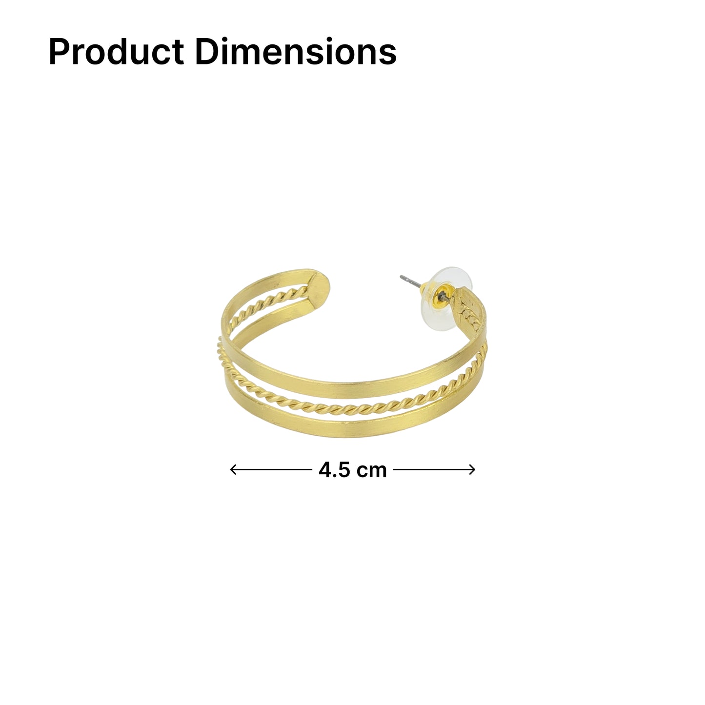 Yellow Chimes layered hoop earrings - office wear