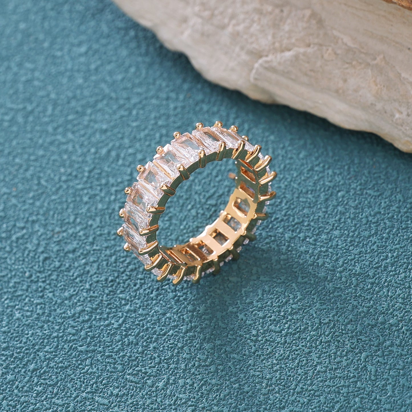 Yellow Chimes full stone ring for women - elegant daily wear