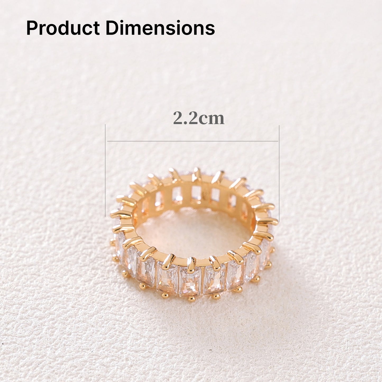 Yellow Chimes gold crystal ring - stylish accessory for college