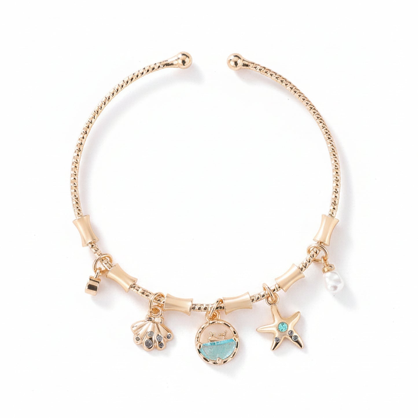 Yellow Chimes elegant gold charm bracelet - Versatile wear