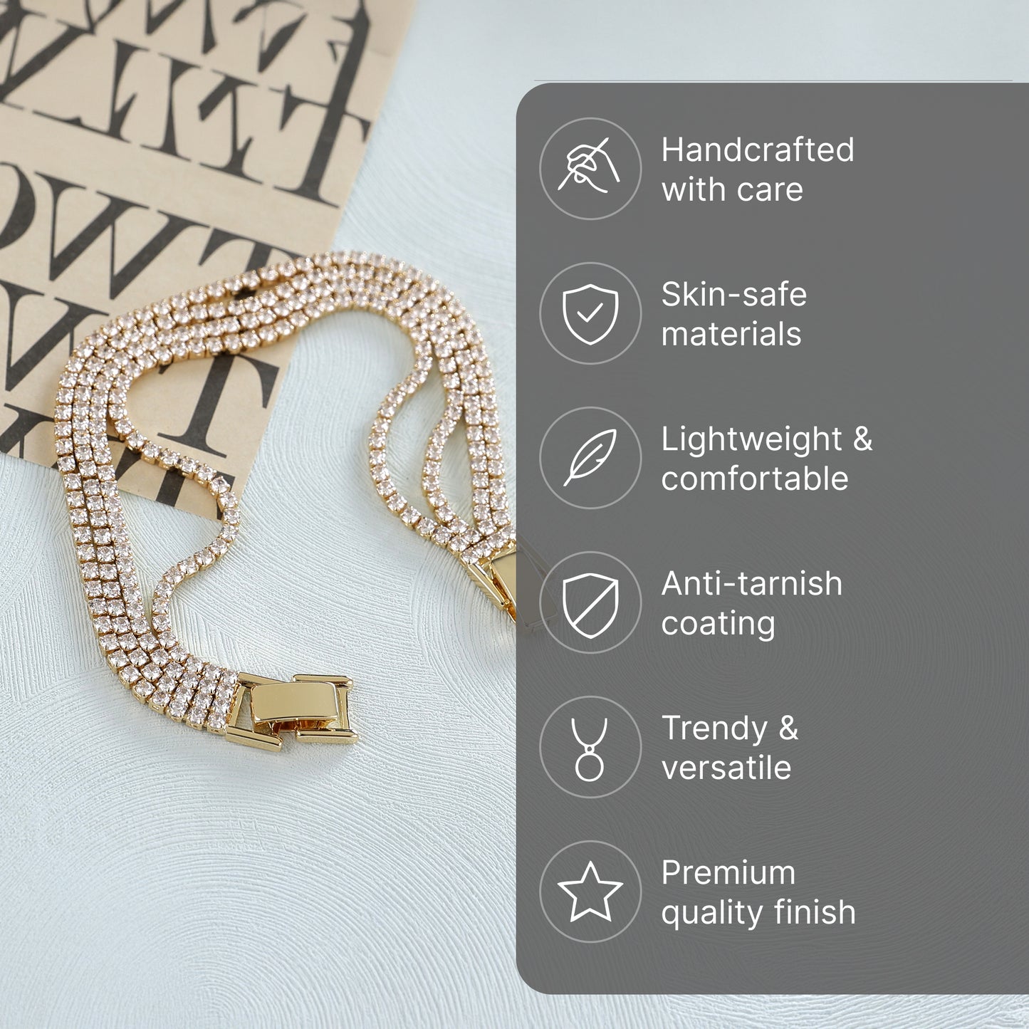 Yellow Chimes gold plated bracelet - elegant daily wear