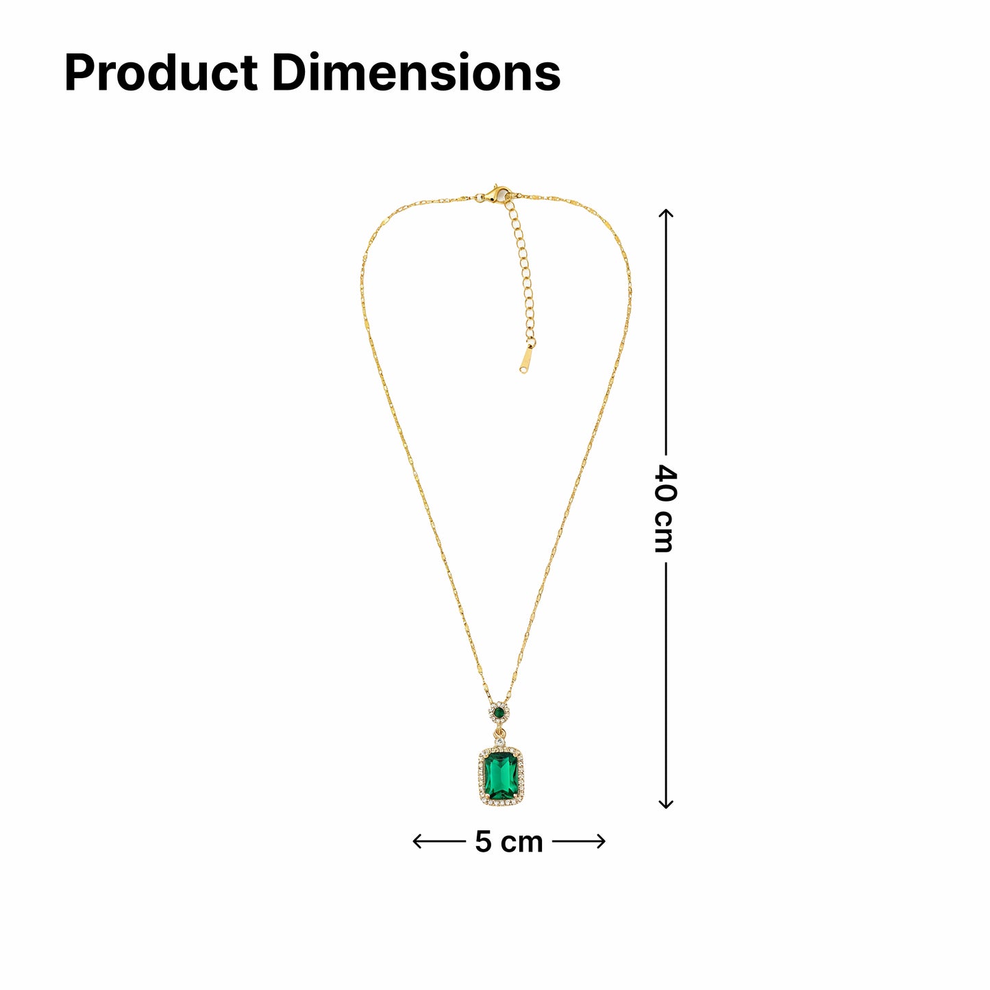 Yellow Chimes emerald green pendant - stylish office wear
