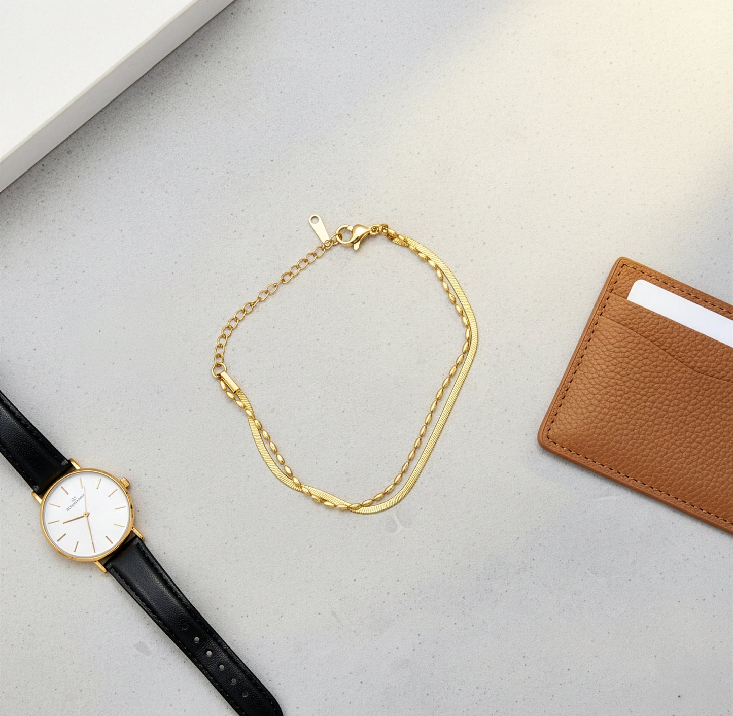 Yellow Chimes double chain bracelet - stylish office wear