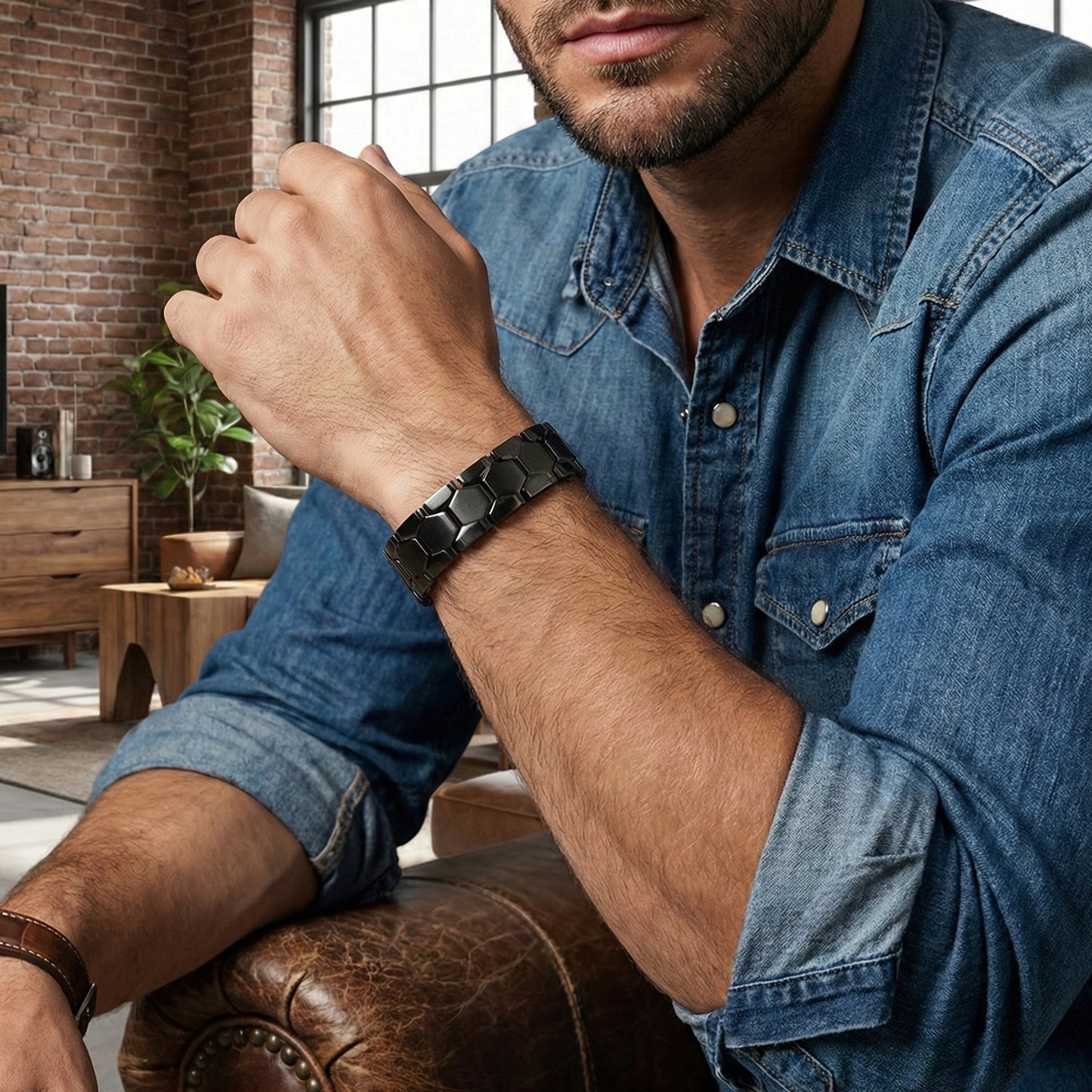 Yellow Chimes magnetic bracelet - versatile accessory for men