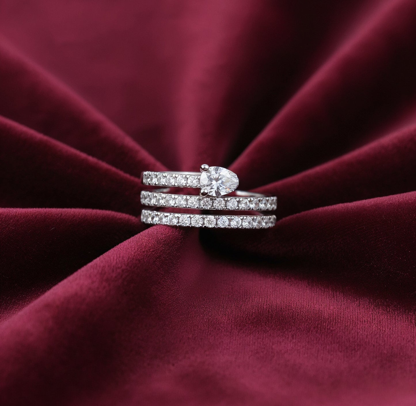 Yellow Chimes lightweight silver ring - daily elegance