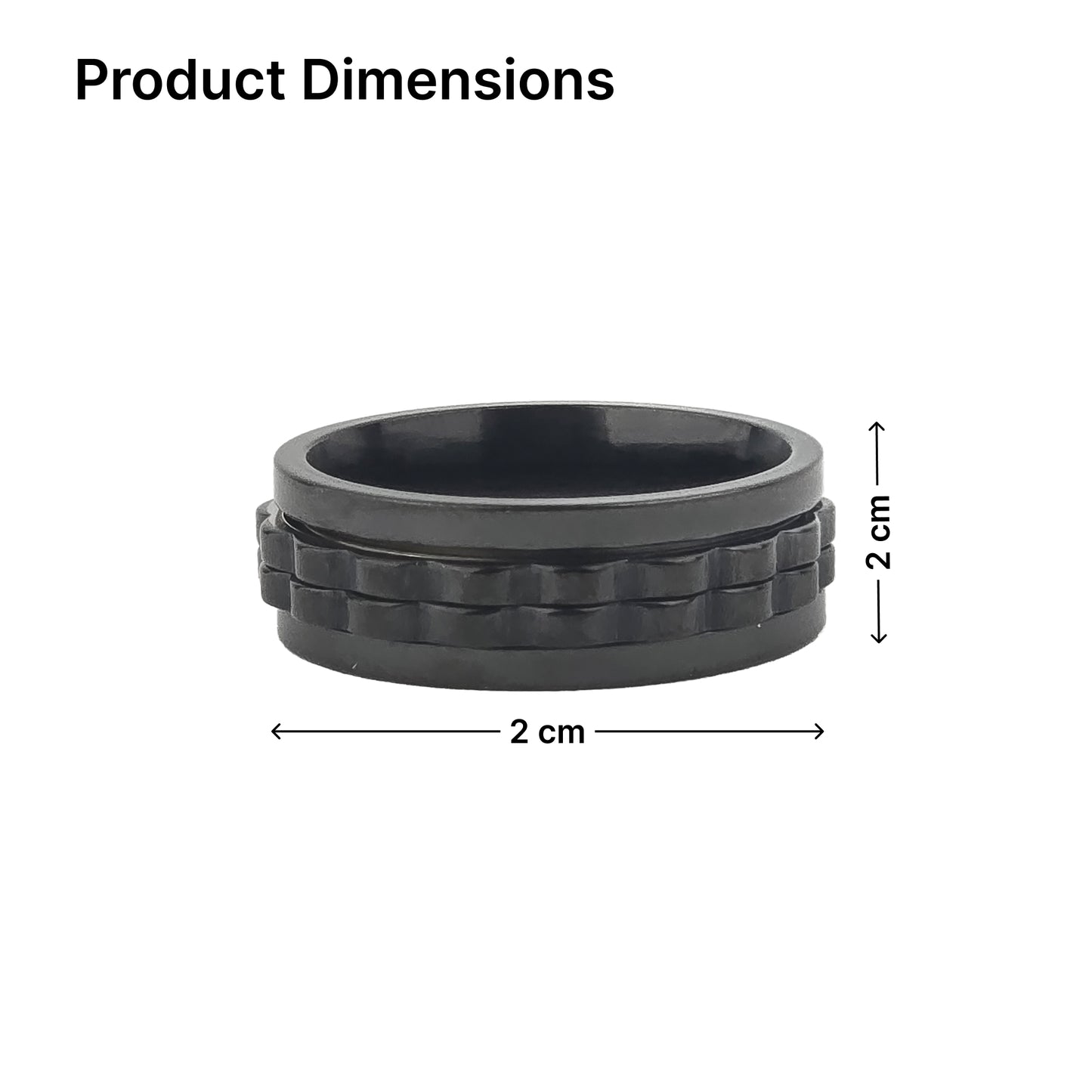 Yellow Chimes rotating band ring - unique gift for boys
