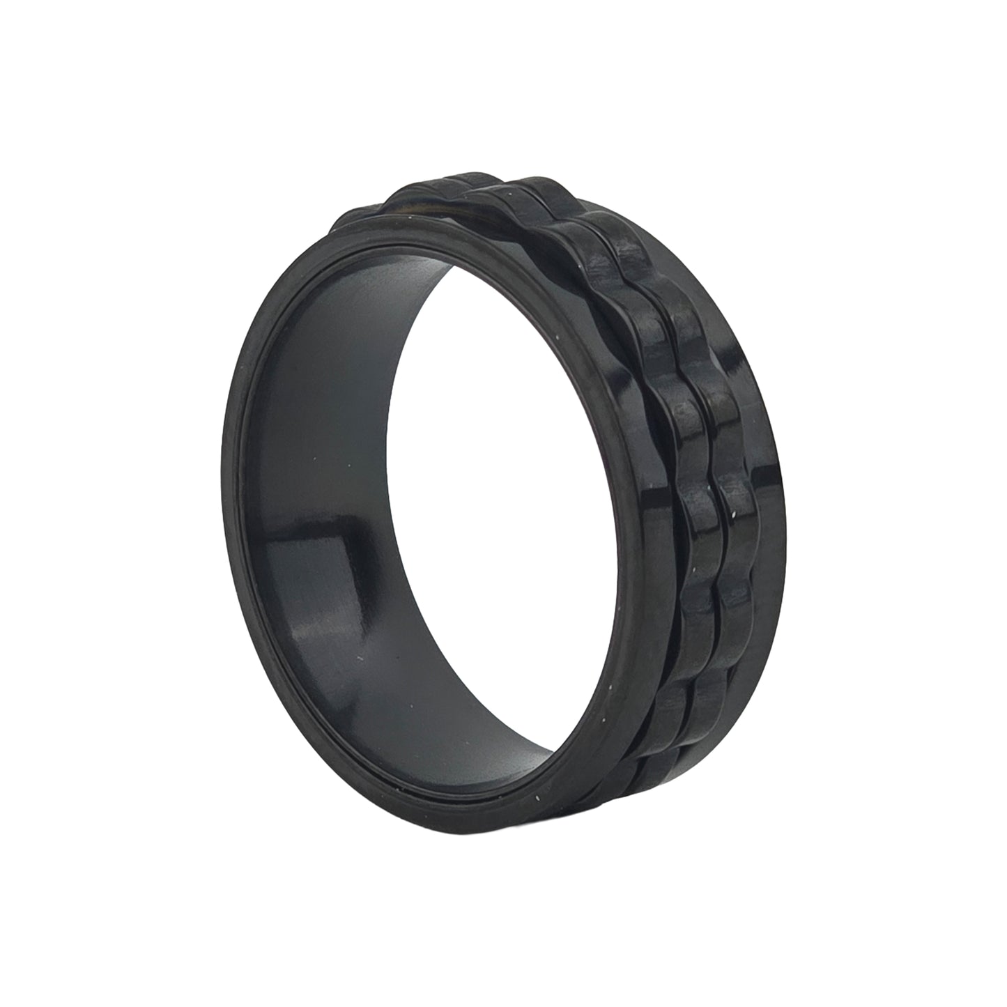 Yellow Chimes alloy fidget spinner ring - daily wear essential