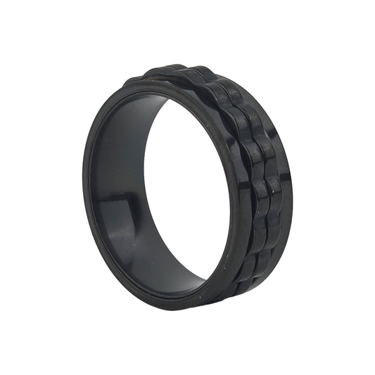 Yellow Chimes alloy fidget spinner ring - daily wear essential