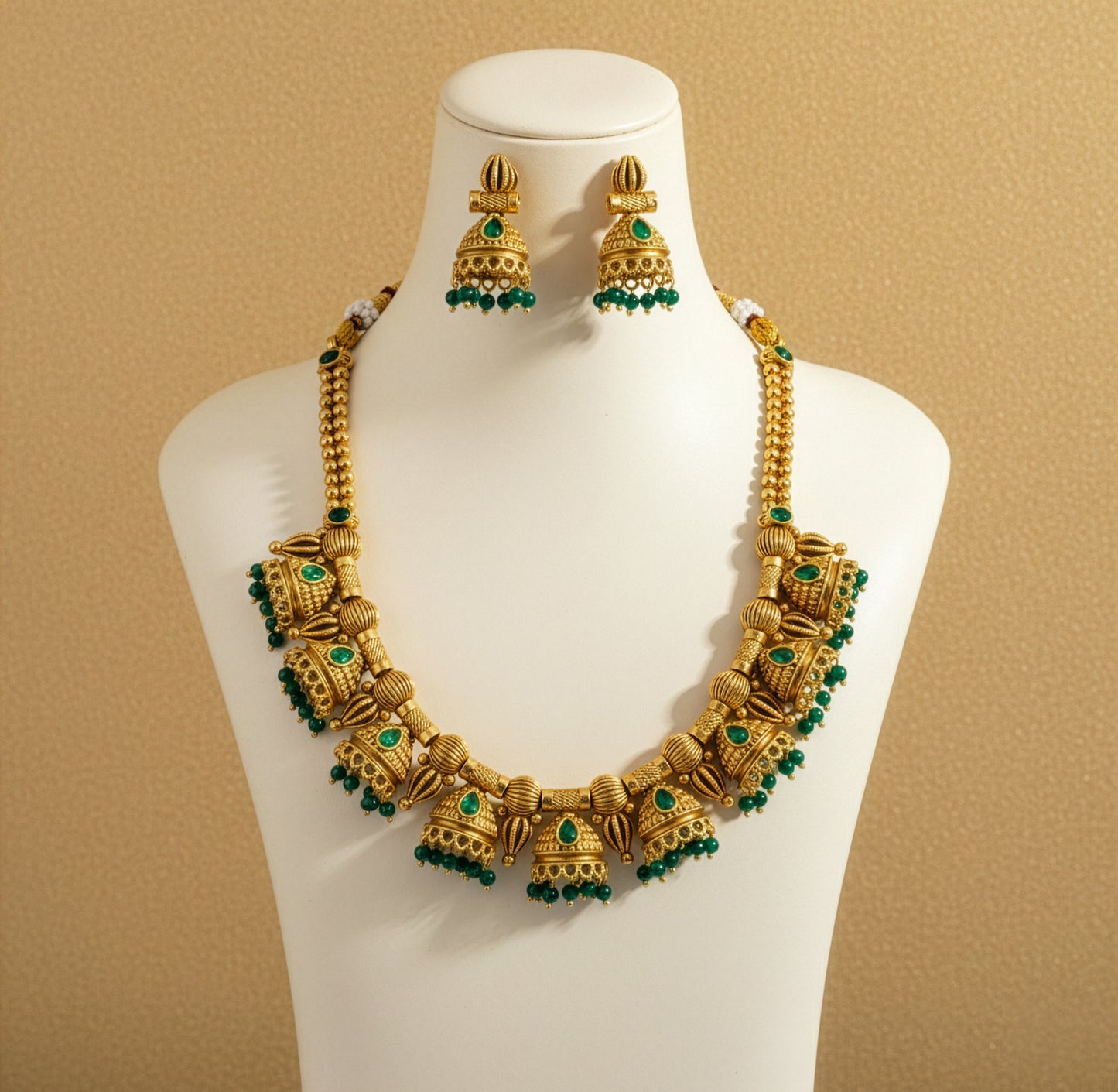 Yellow Chimes Antique Gold Plated Necklace - Wedding Accessory