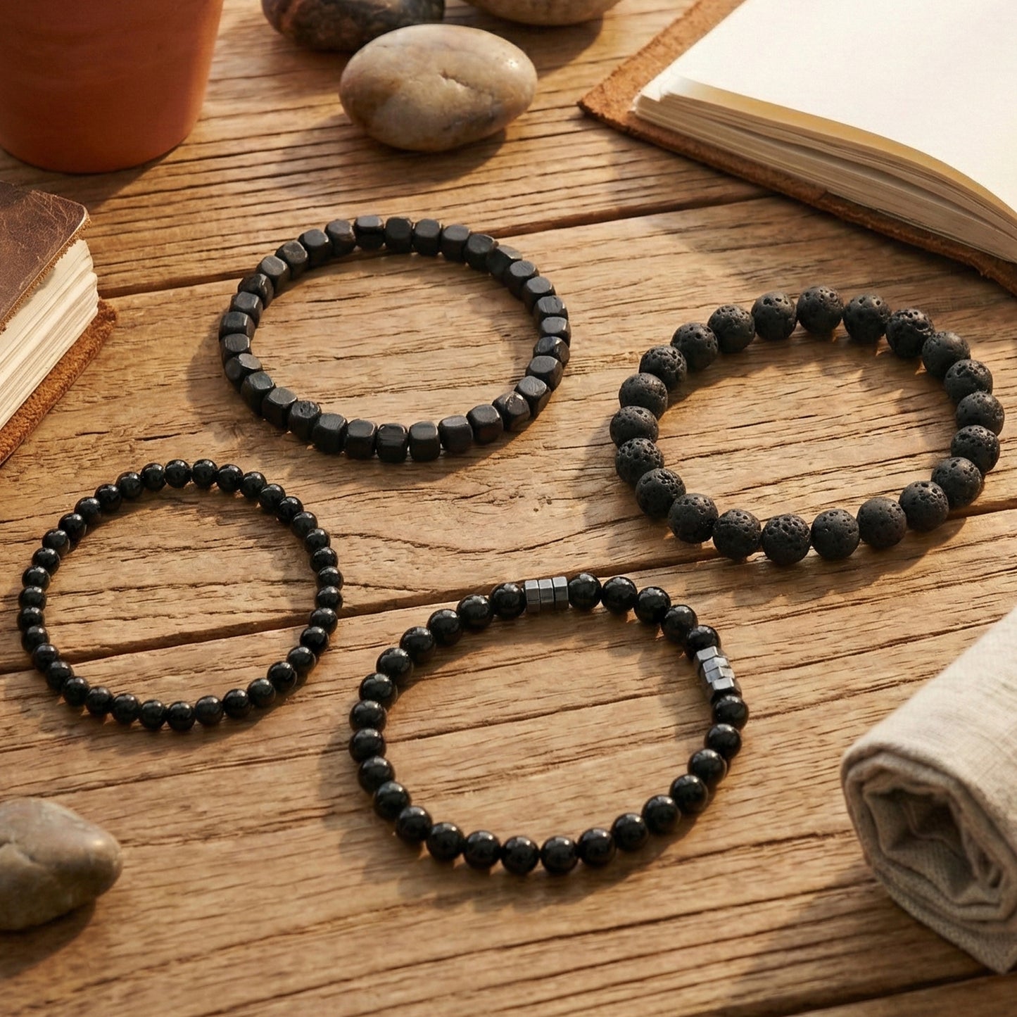 Yellow Chimes mens bracelet set - trendy accessory for men