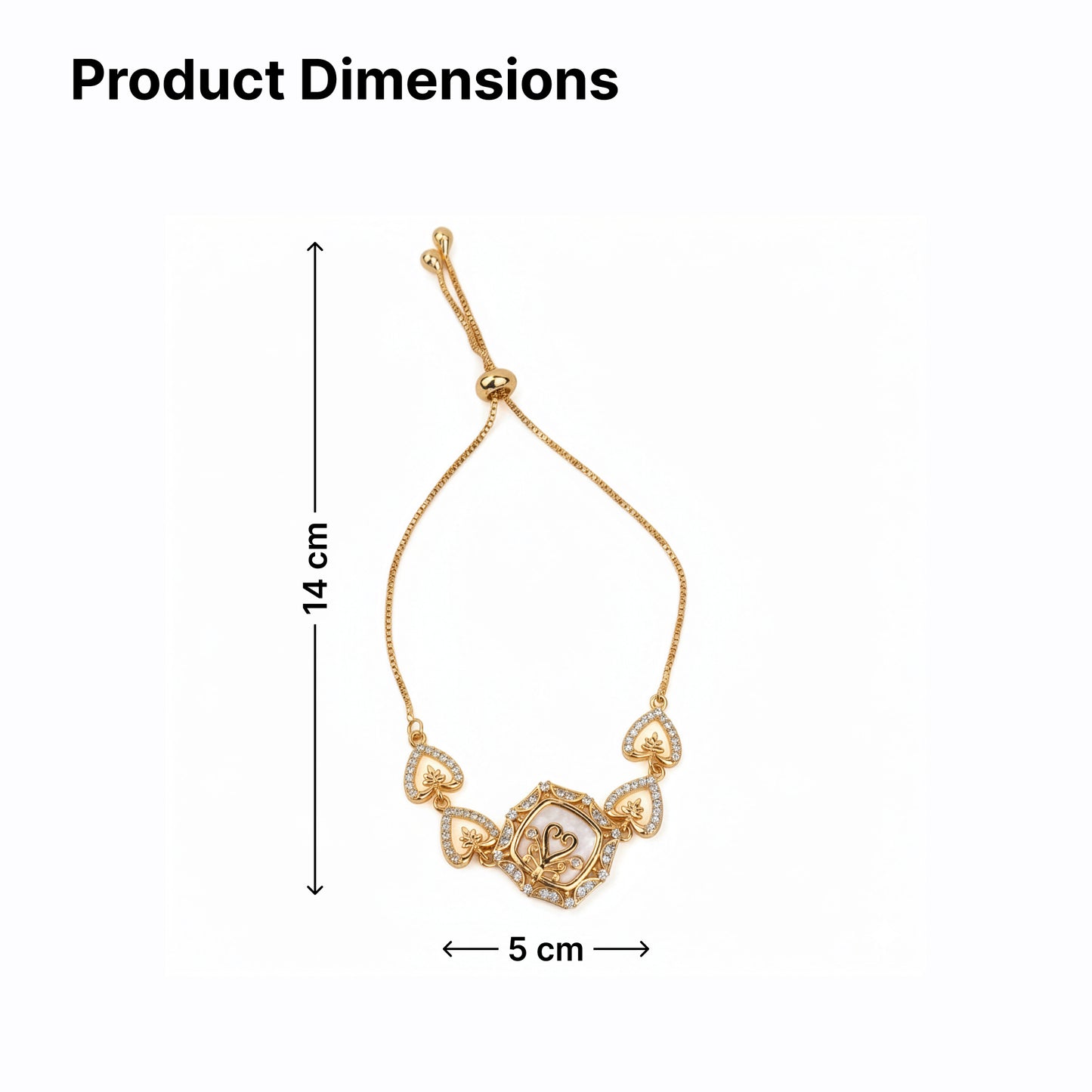Yellow Chimes rose gold chain bracelet - casual outings