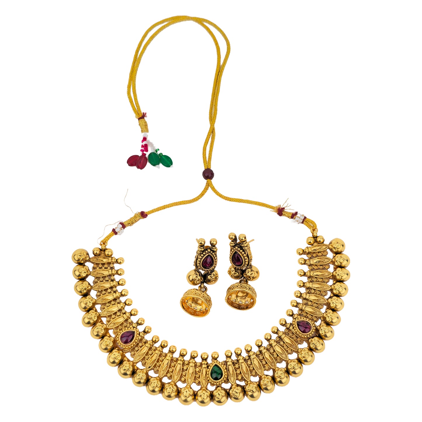 Yellow Chimes women's jewellery set - festive celebrations