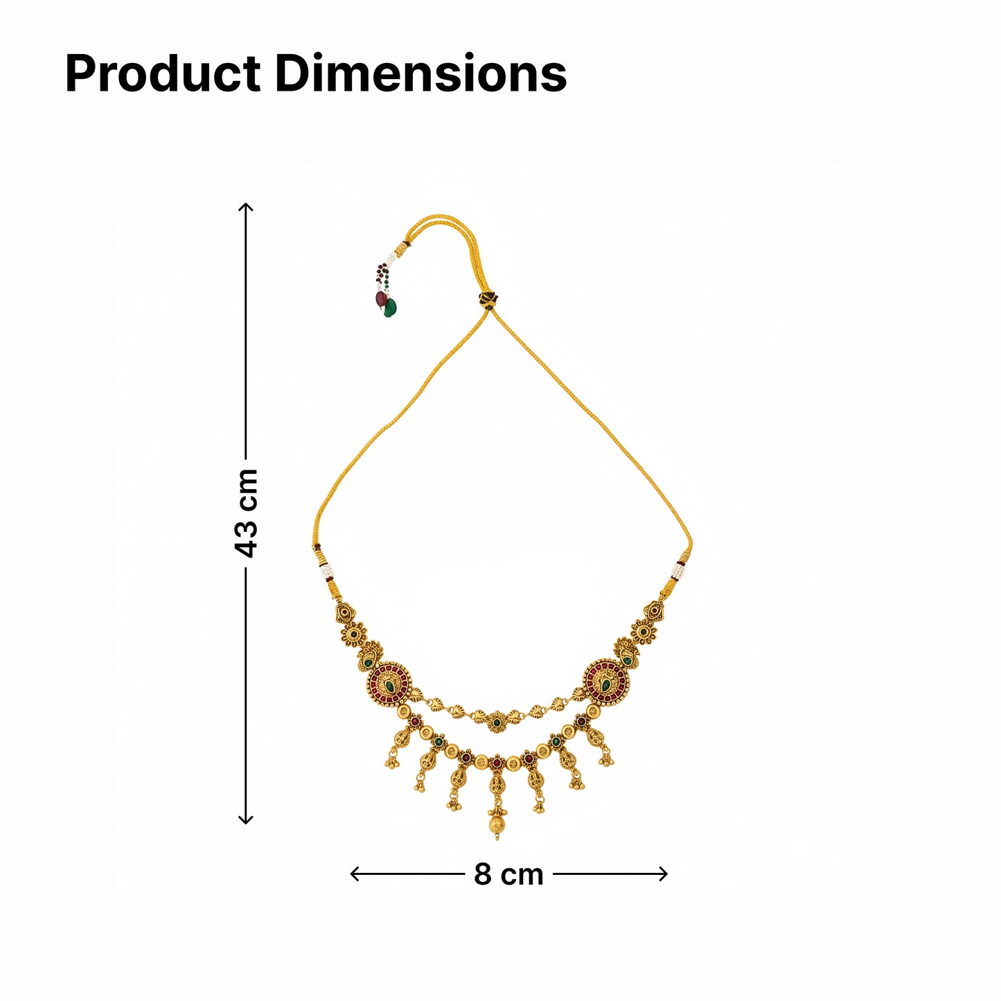 Yellow Chimes temple jewellery set - perfect for weddings