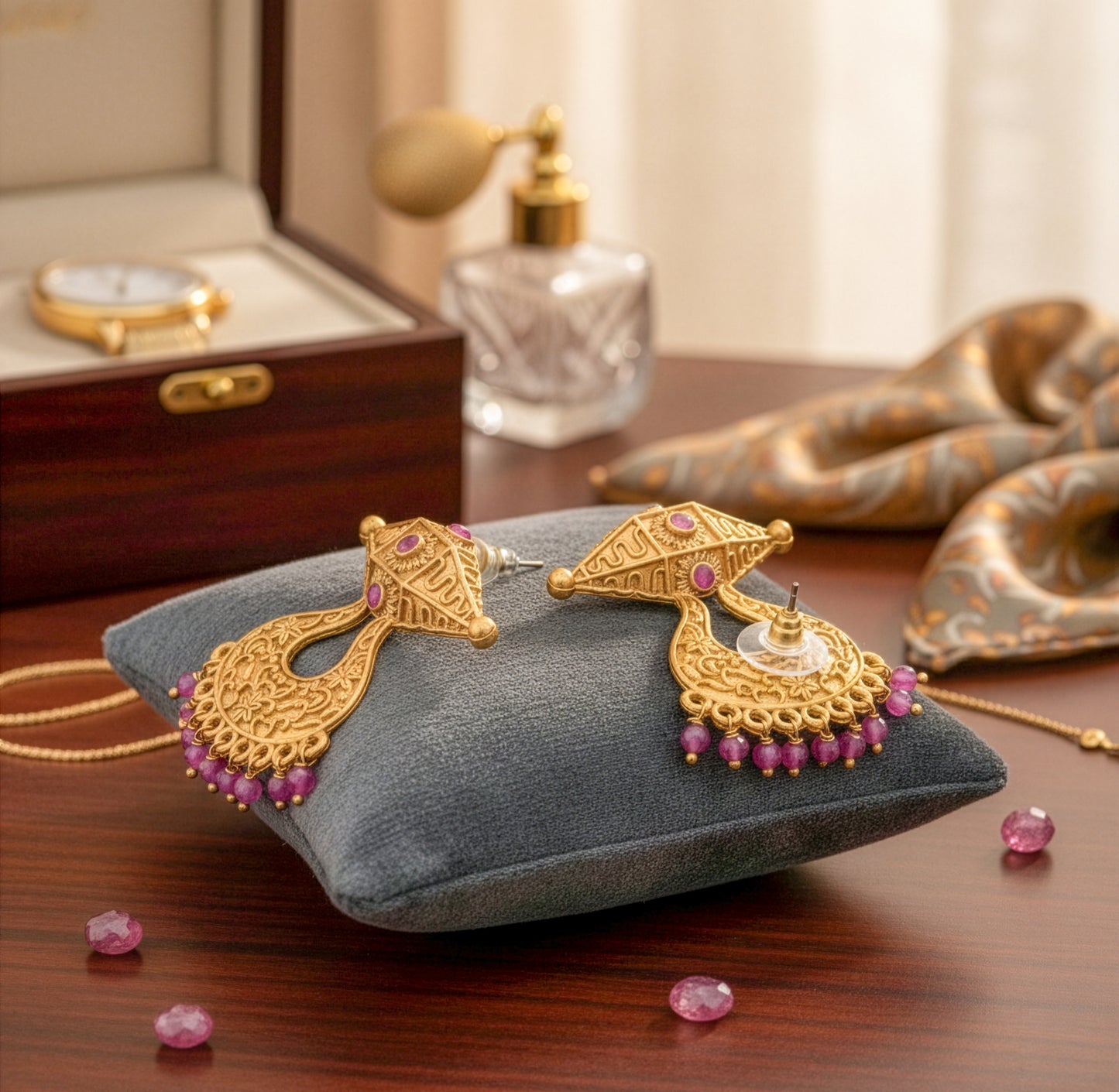 Yellow Chimes fashionable earrings - complete your outfit
