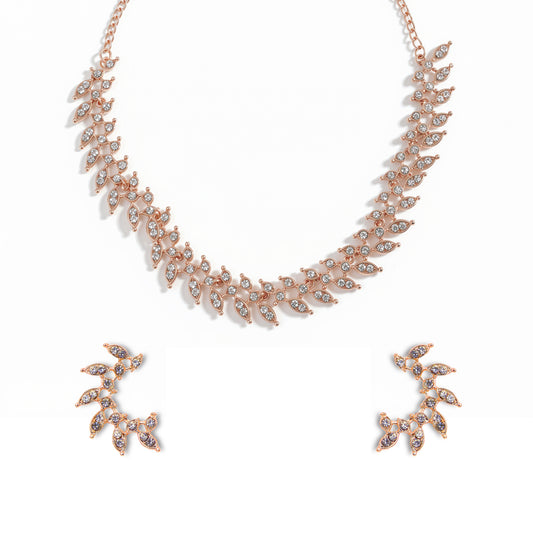Yellow Chimes stunning rose gold necklace - accessorize in style
