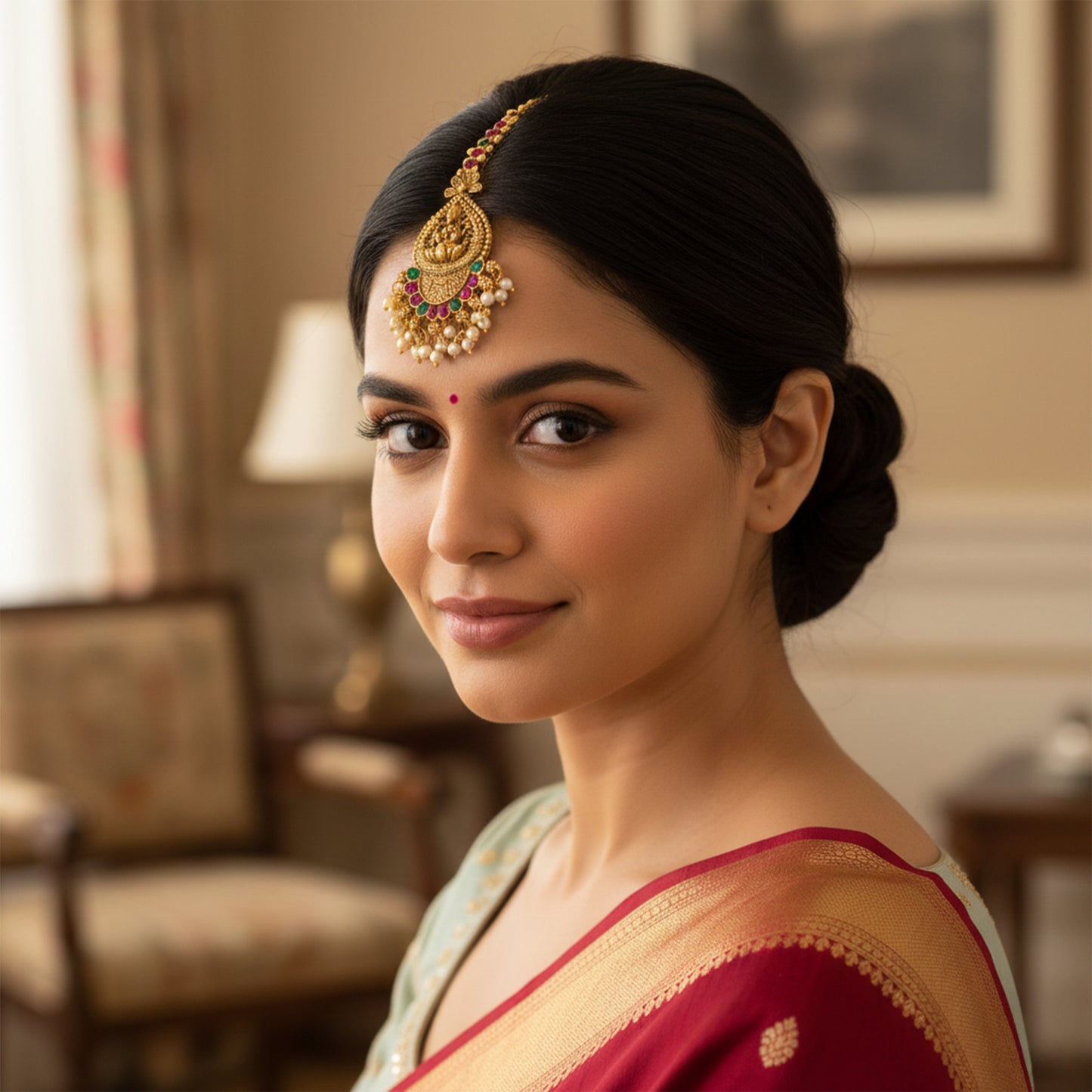 Yellow Chimes exquisite maang tikka - elegant gift option