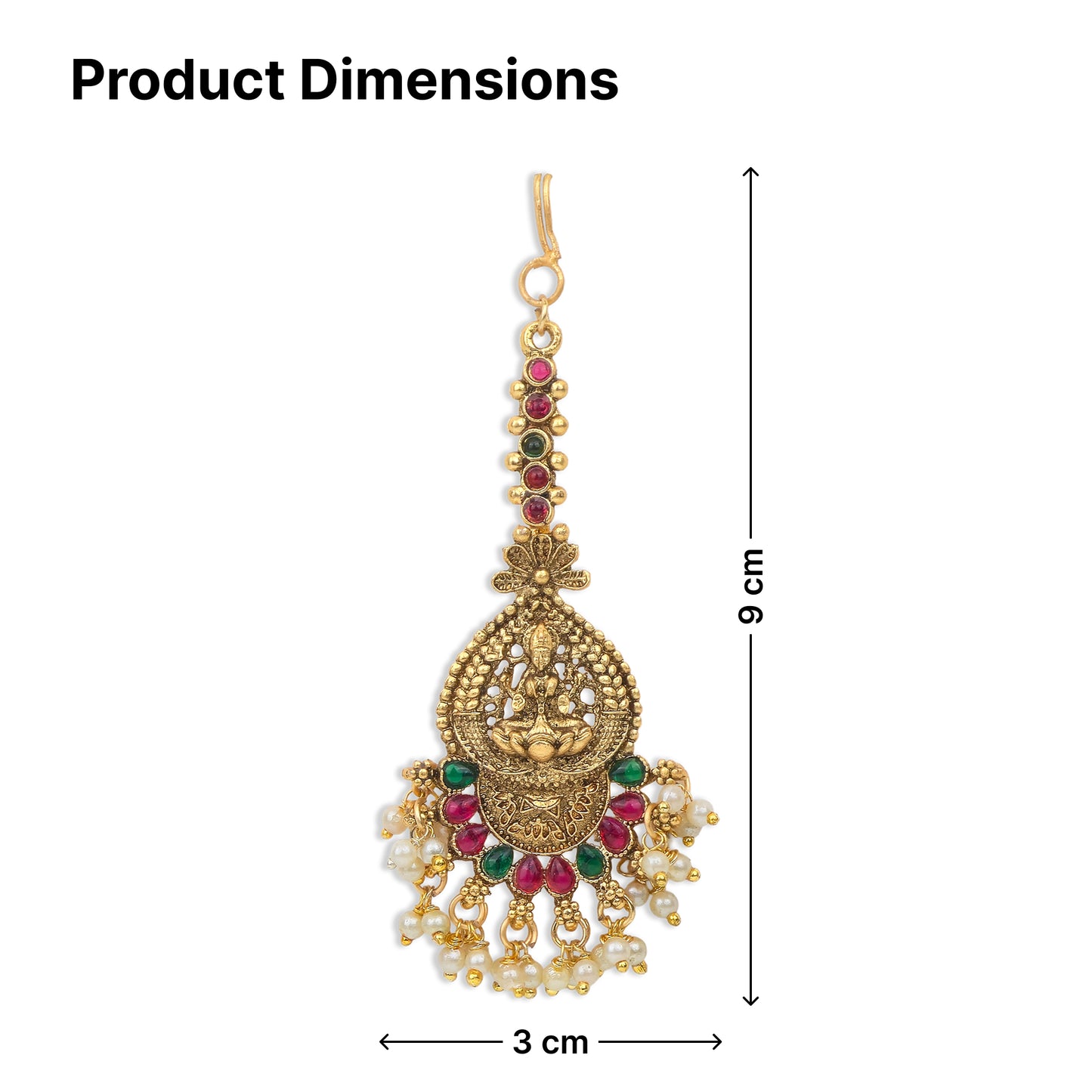Yellow Chimes traditional maang tikka - stylish ethnic wear