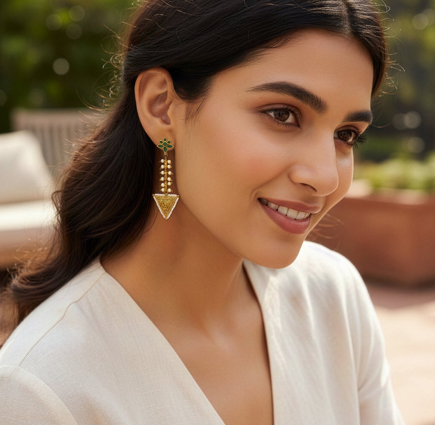 Yellow Chimes modern gold earrings - stylish gift option