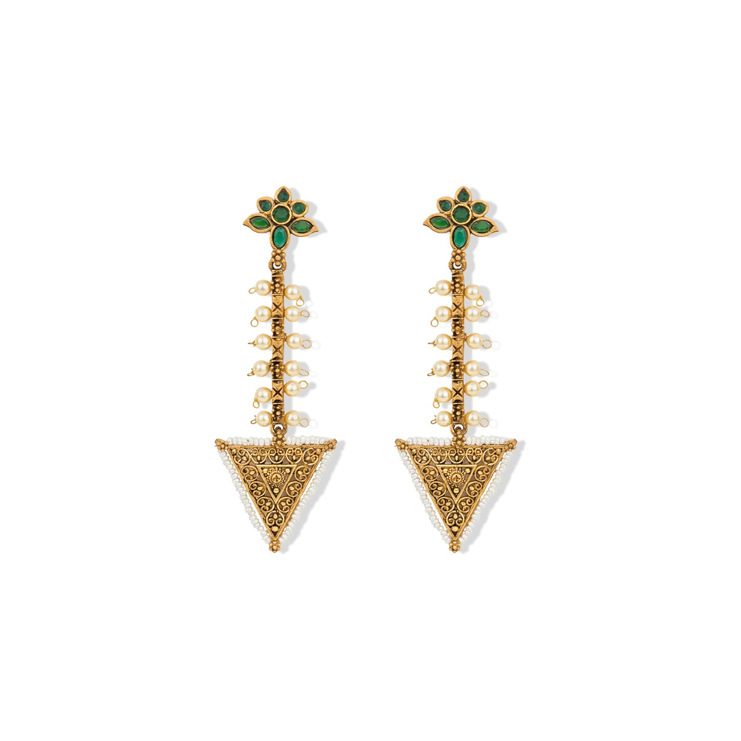 Yellow Chimes statement drop earrings - contemporary jewelry