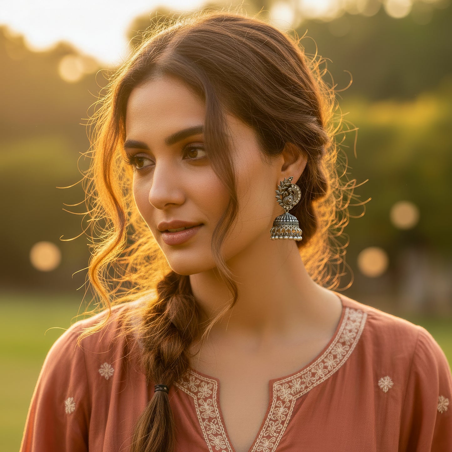 Yellow Chimes sleek earrings - evening party choice