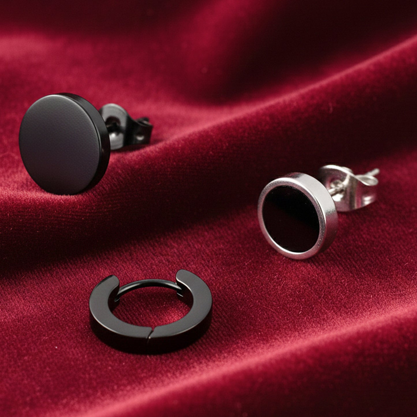 Yellow Chimes sophisticated black studs - Night out accessory