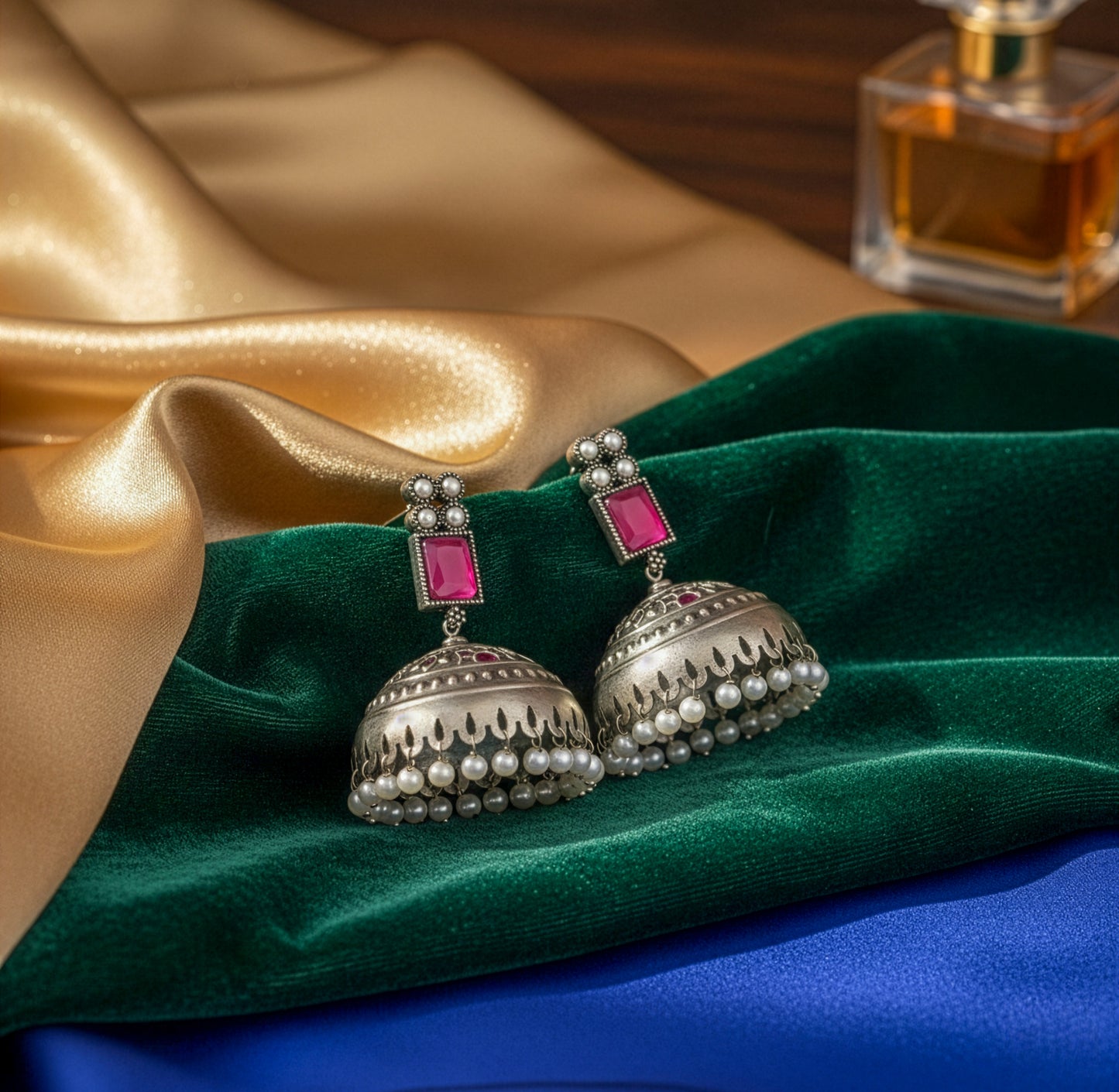 Yellow Chimes trendy jhumka earrings - formal occasions