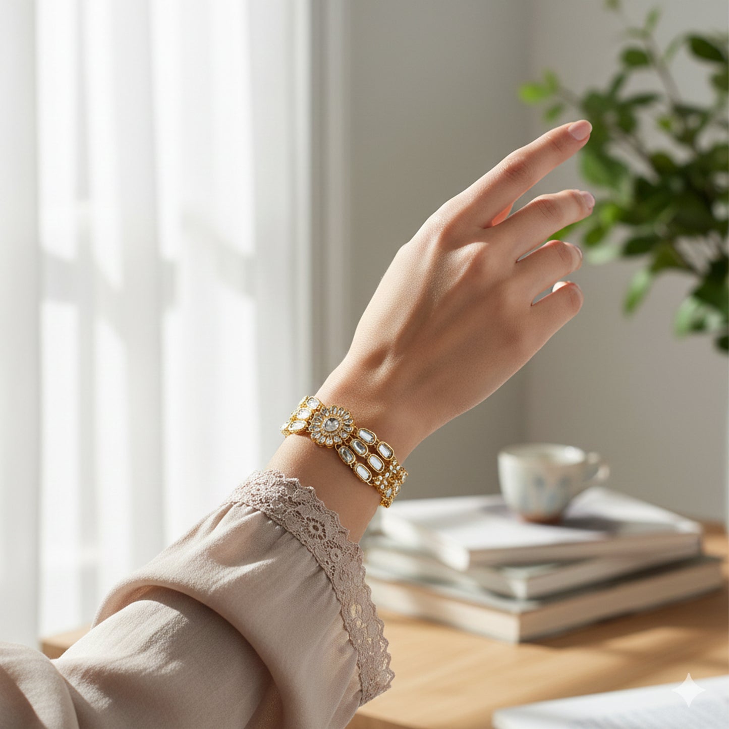 Yellow Chimes adjustable gold bracelet - perfect for office