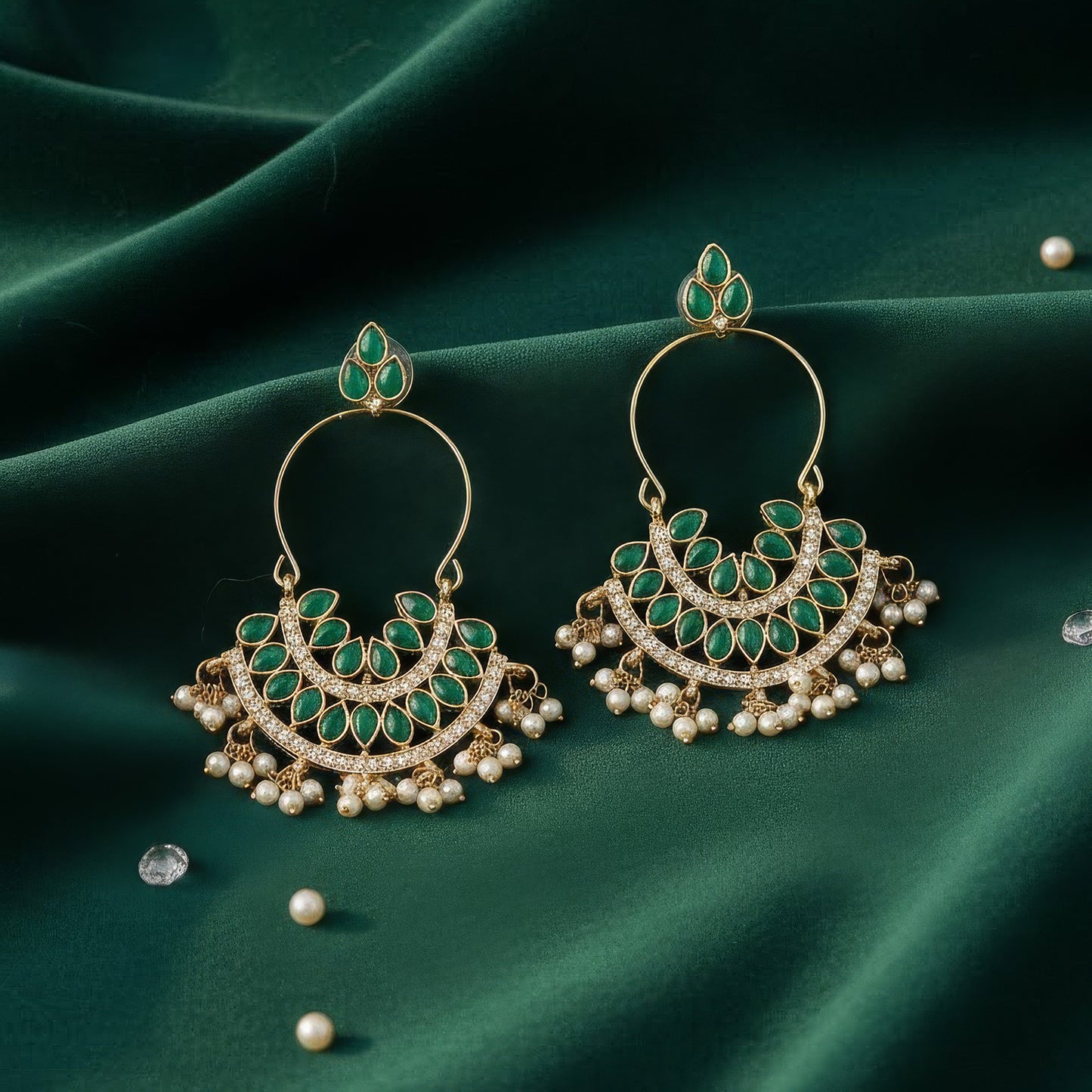 Yellow Chimes long chandbali earrings - stylish ethnic wear