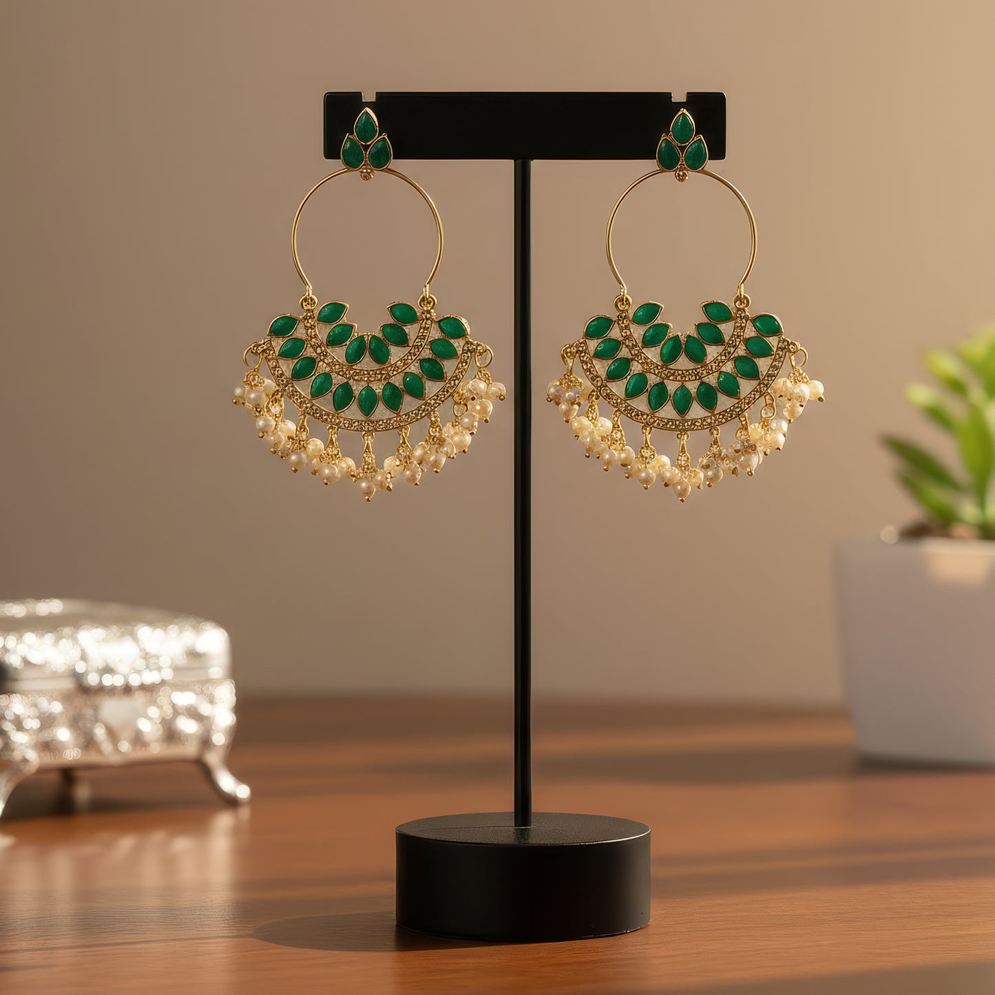 Yellow Chimes gold plated earrings - festival accessory