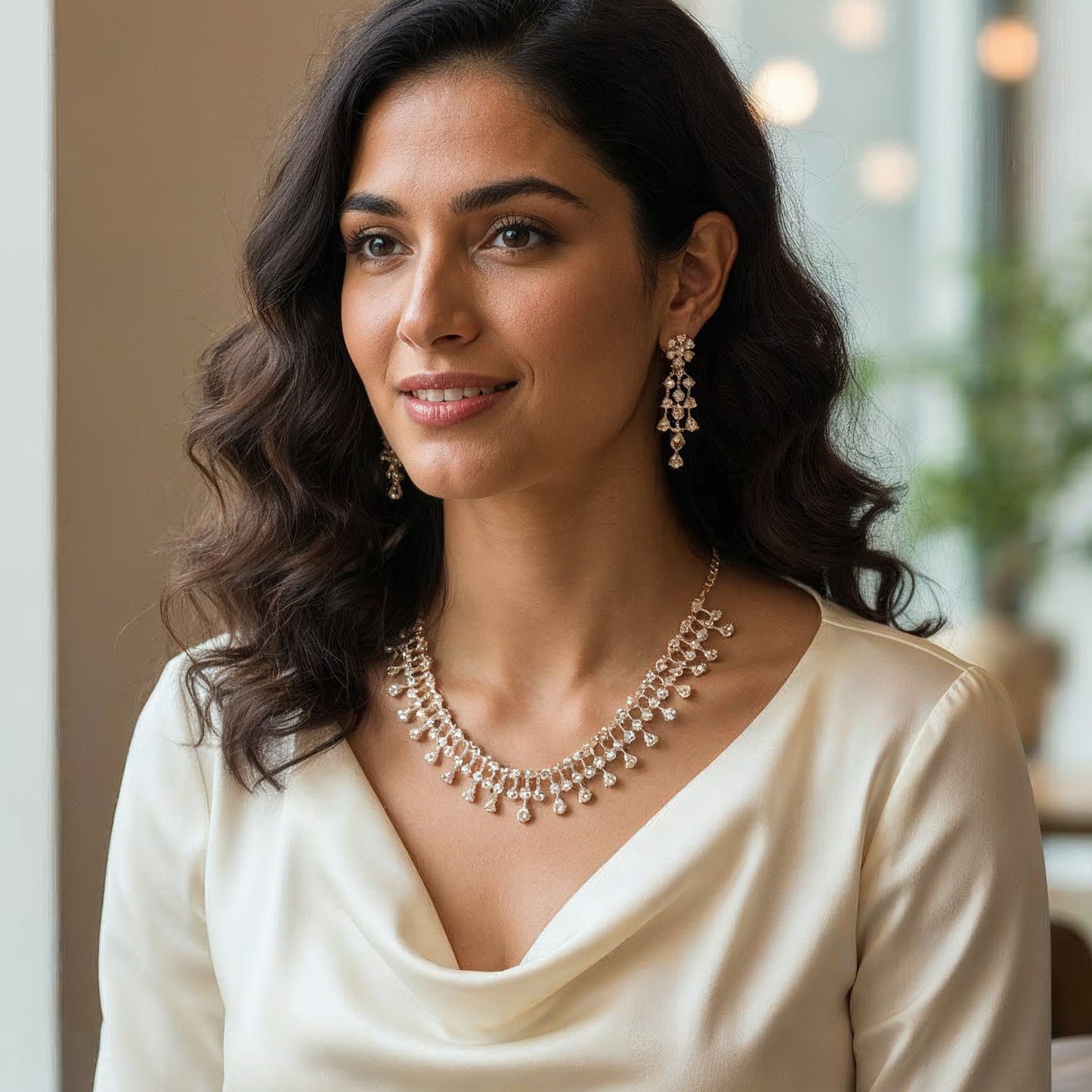 Yellow Chimes Jewelry Set - Classy Accessory for Events