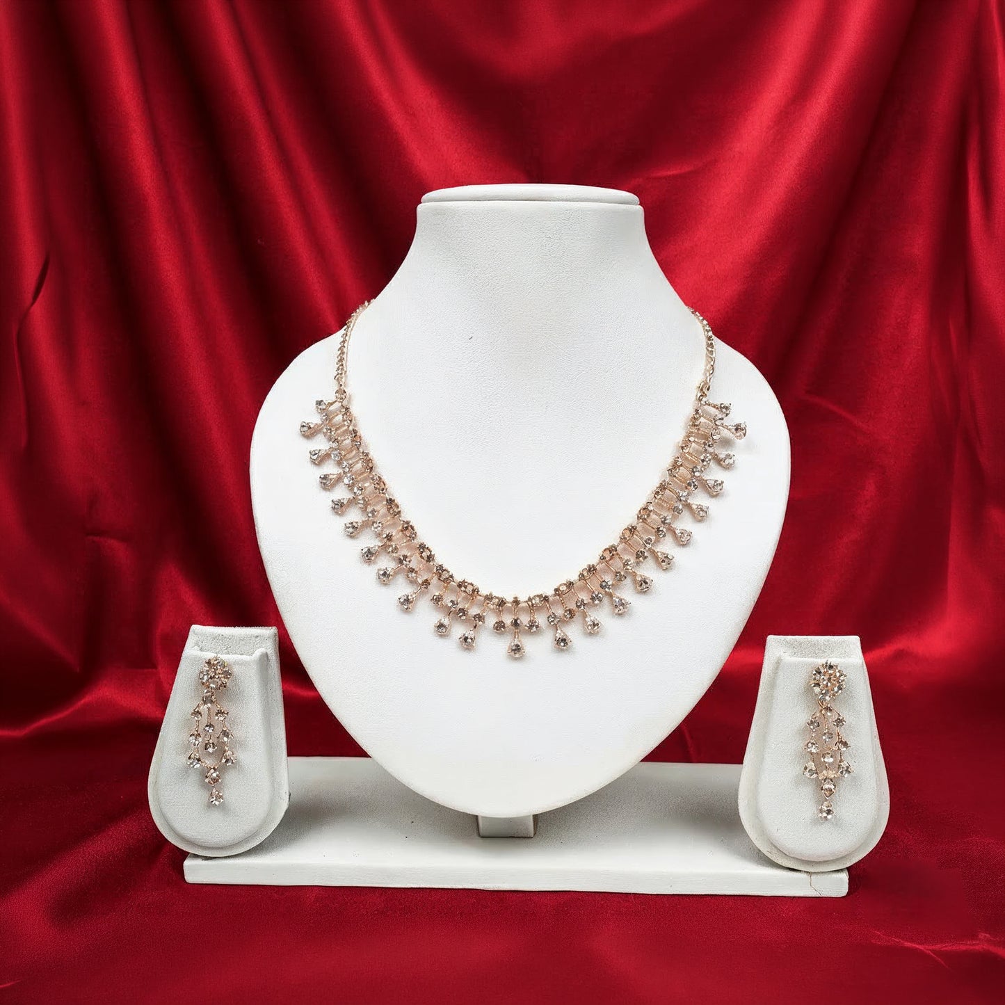 Yellow Chimes White Stone Necklace - Ideal for Gifting
