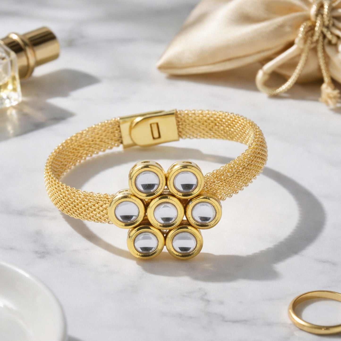 Yellow Chimes gold bracelets - trendy style for women